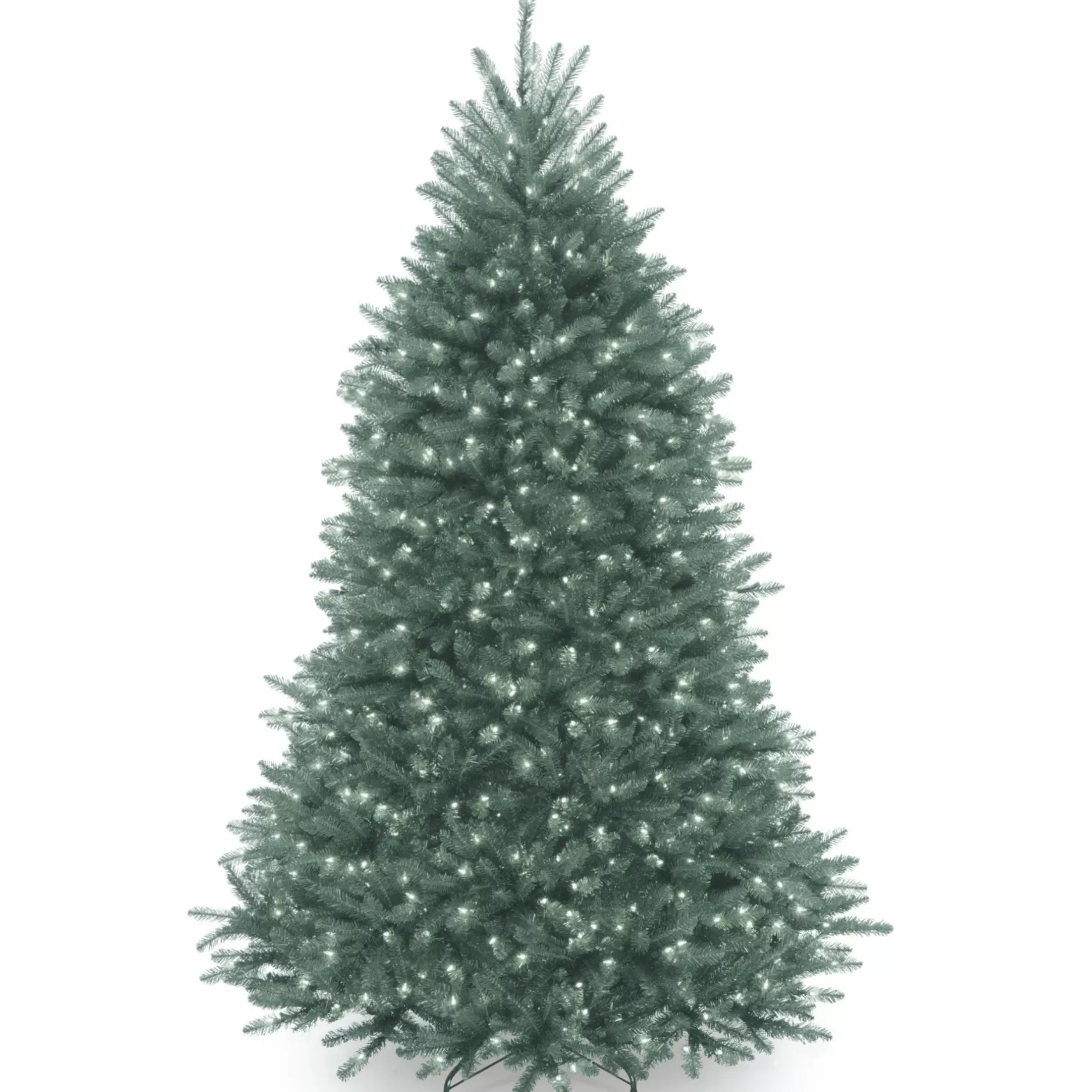 Hot 6.5' Pre-Lit Dunhill Blue Fir Hinged Artificial Christmas Tree - Clear Lights Pre-Lit
