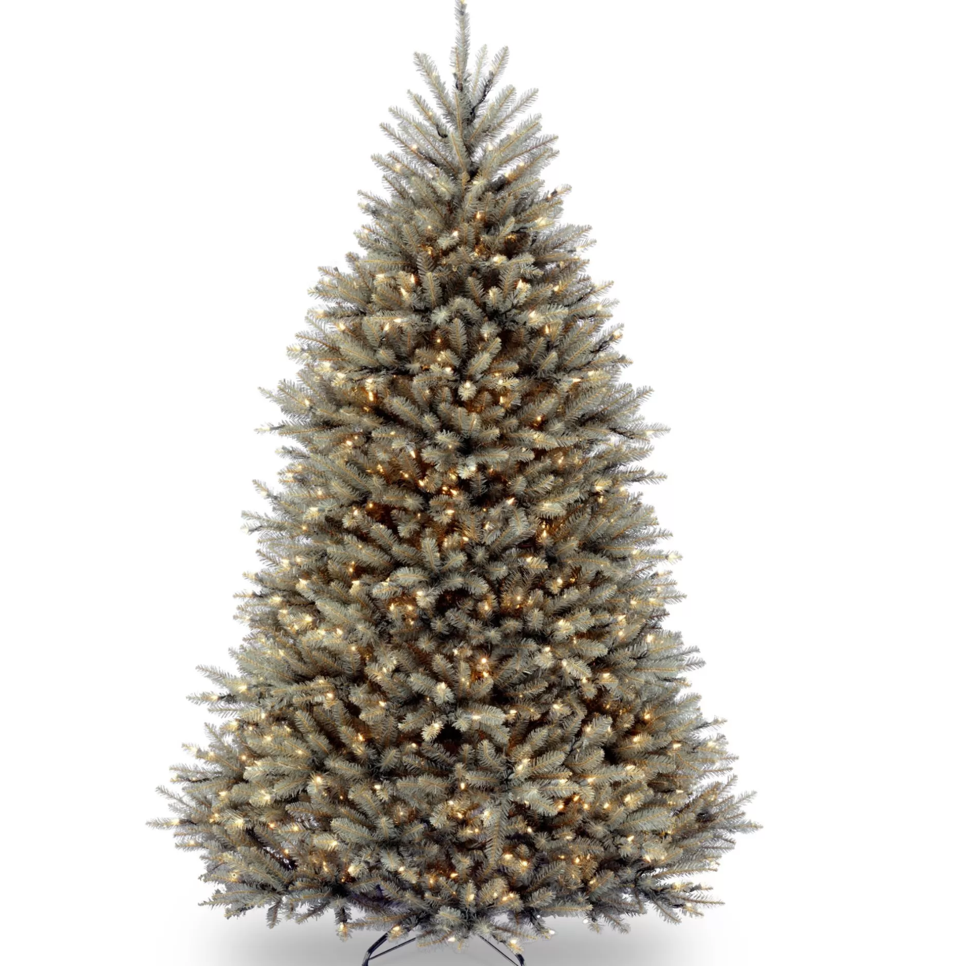 Best 7.5 Pre-Lit Dunhill Blue Fir Hinged Artificial Christmas Tree - Clear Lights Pre-Lit