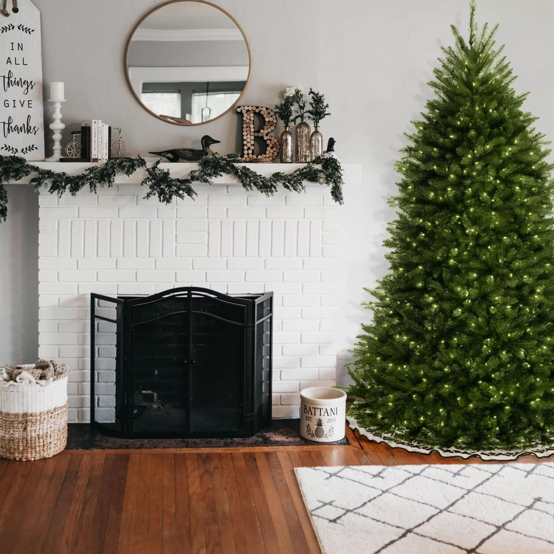 Hot 6.5' Pre-Lit Dunhill Blue Fir Hinged Artificial Christmas Tree - Clear Lights Pre-Lit