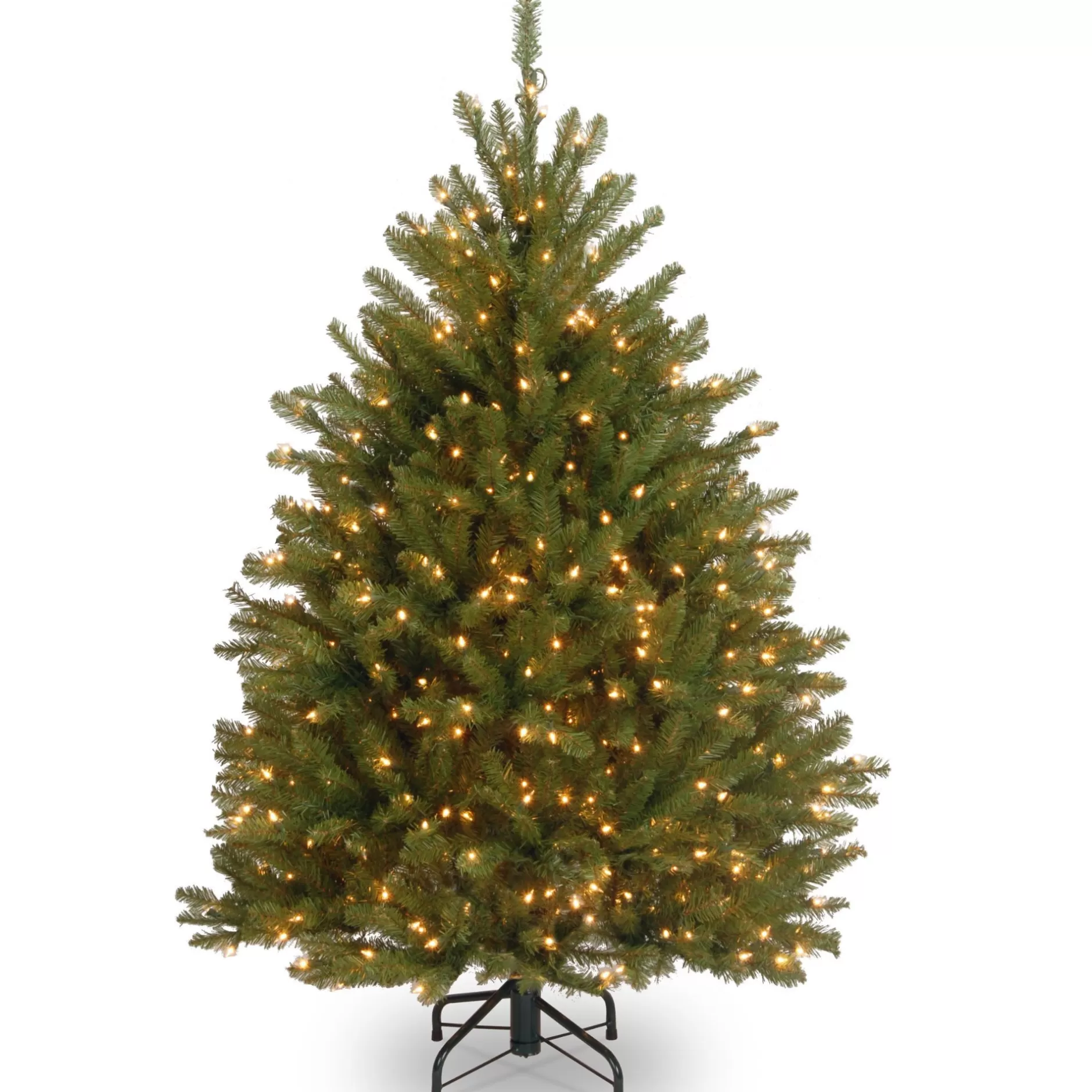 Store 4' Pre-Lit Dunhill Fir Artificial Christmas Tree - Clear Lights Pre-Lit