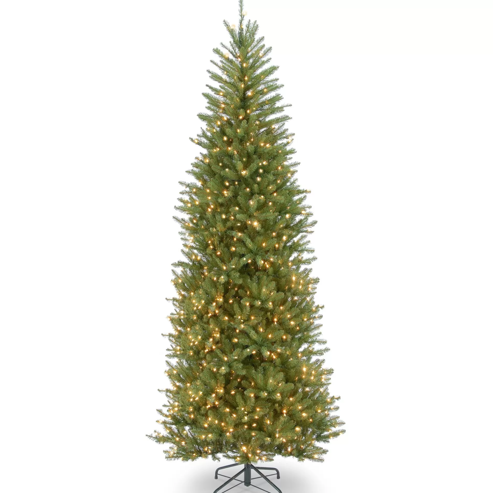 Clearance 10' Pre-Lit Dunhill Fir Slim Artificial Christmas Tree –Clear Lights Pre-Lit