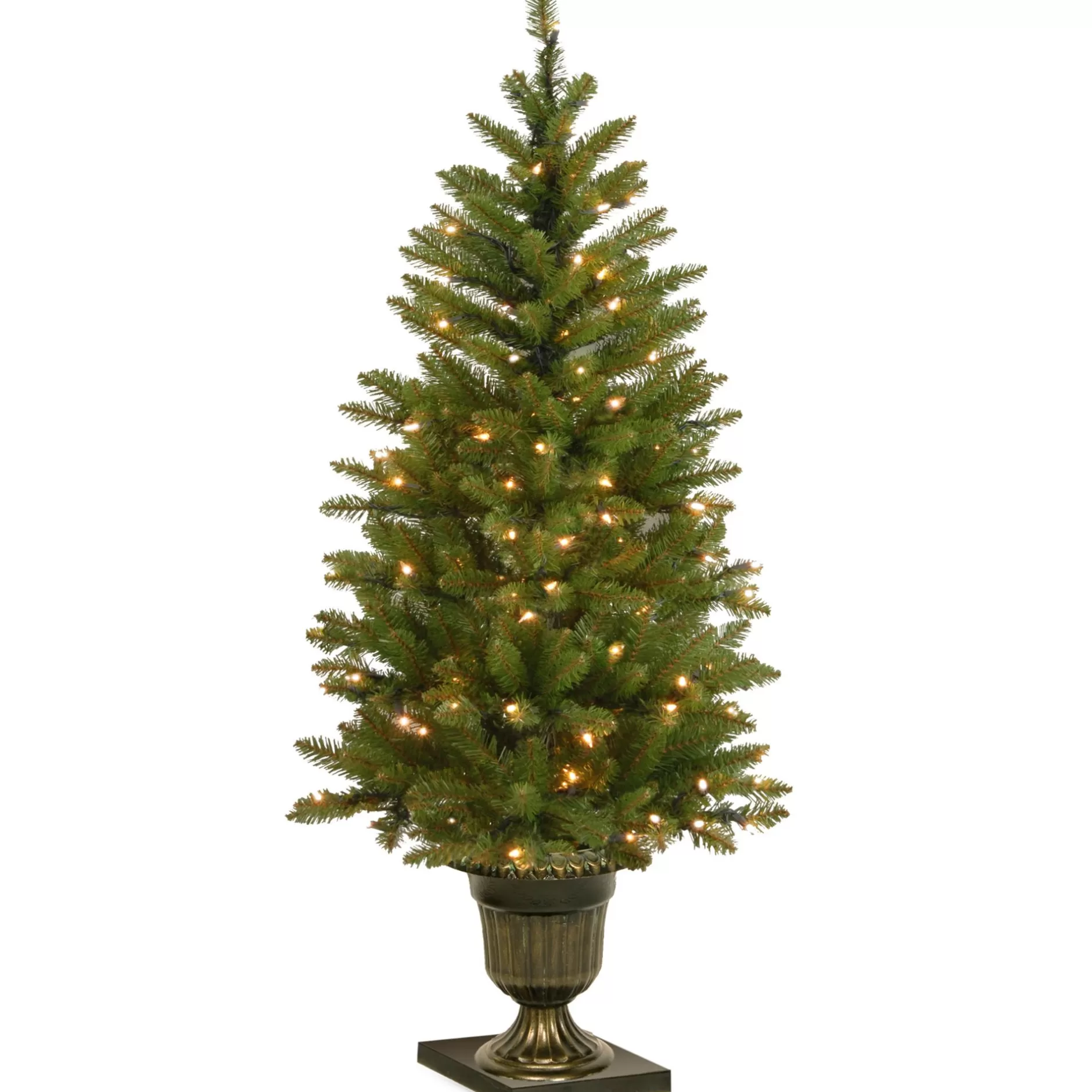 Fashion 4' Pre-Lit Dunhill Firartificial Christmas Tree – Clear Lights Pre-Lit