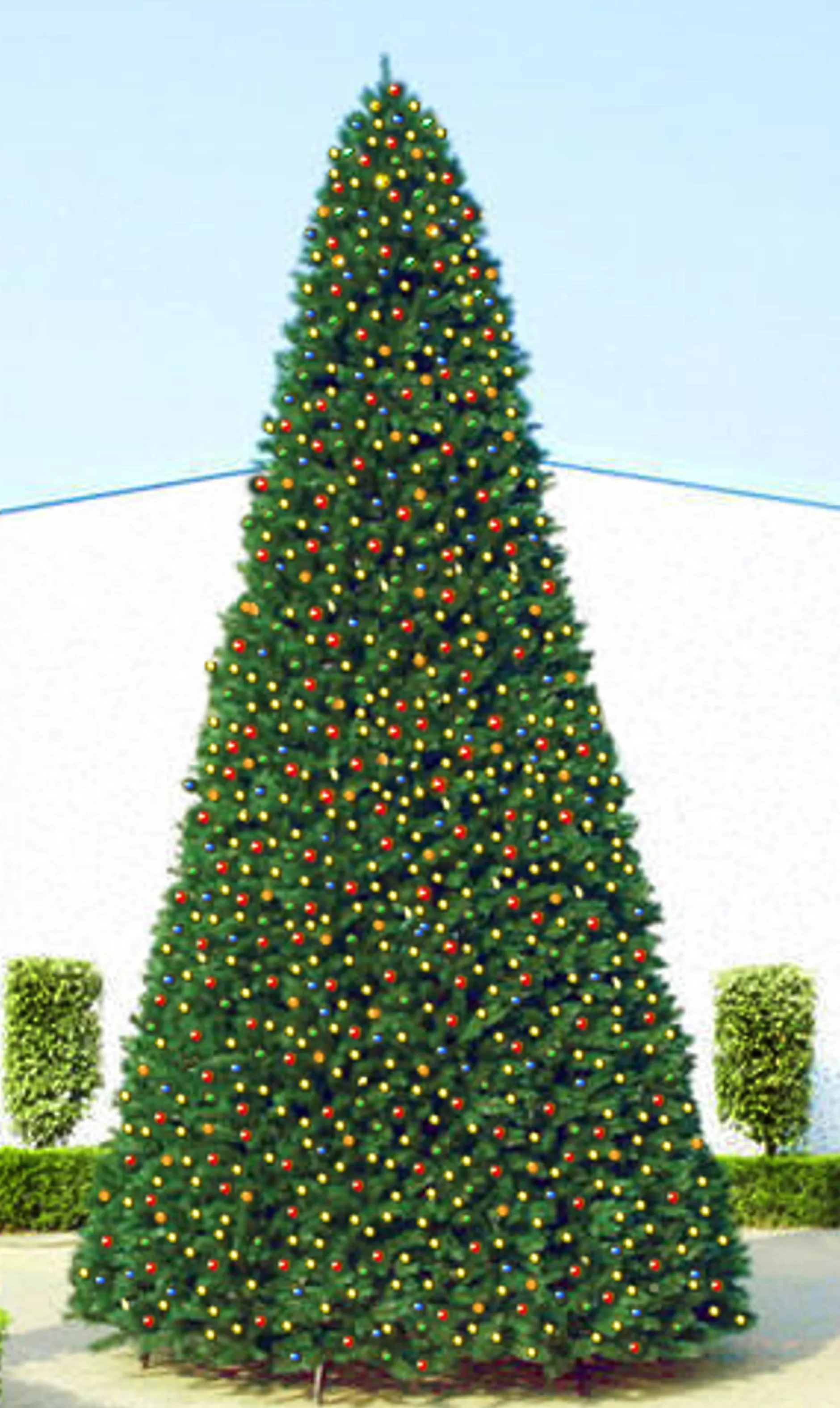 Best 16.5' Pre-Lit Everest Fir Commercial Christmas Tower Tree - Multicolor C7 Led Lights Commercial