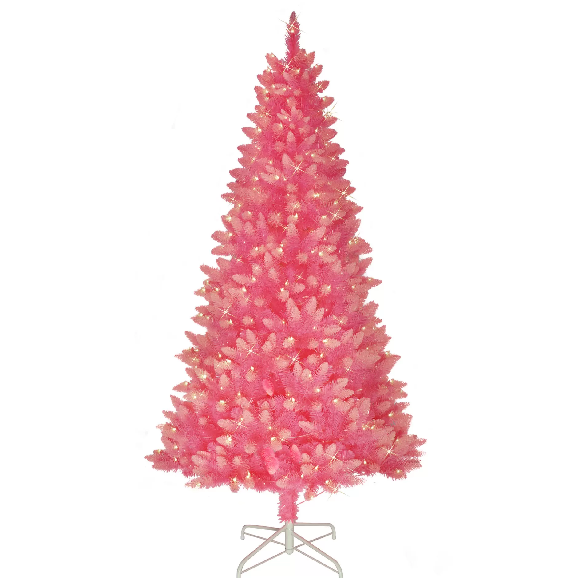 Fashion 6.5' Pre-Lit Fashion Pink Artificial Christmas Tree - Clear Lights Pre-Lit