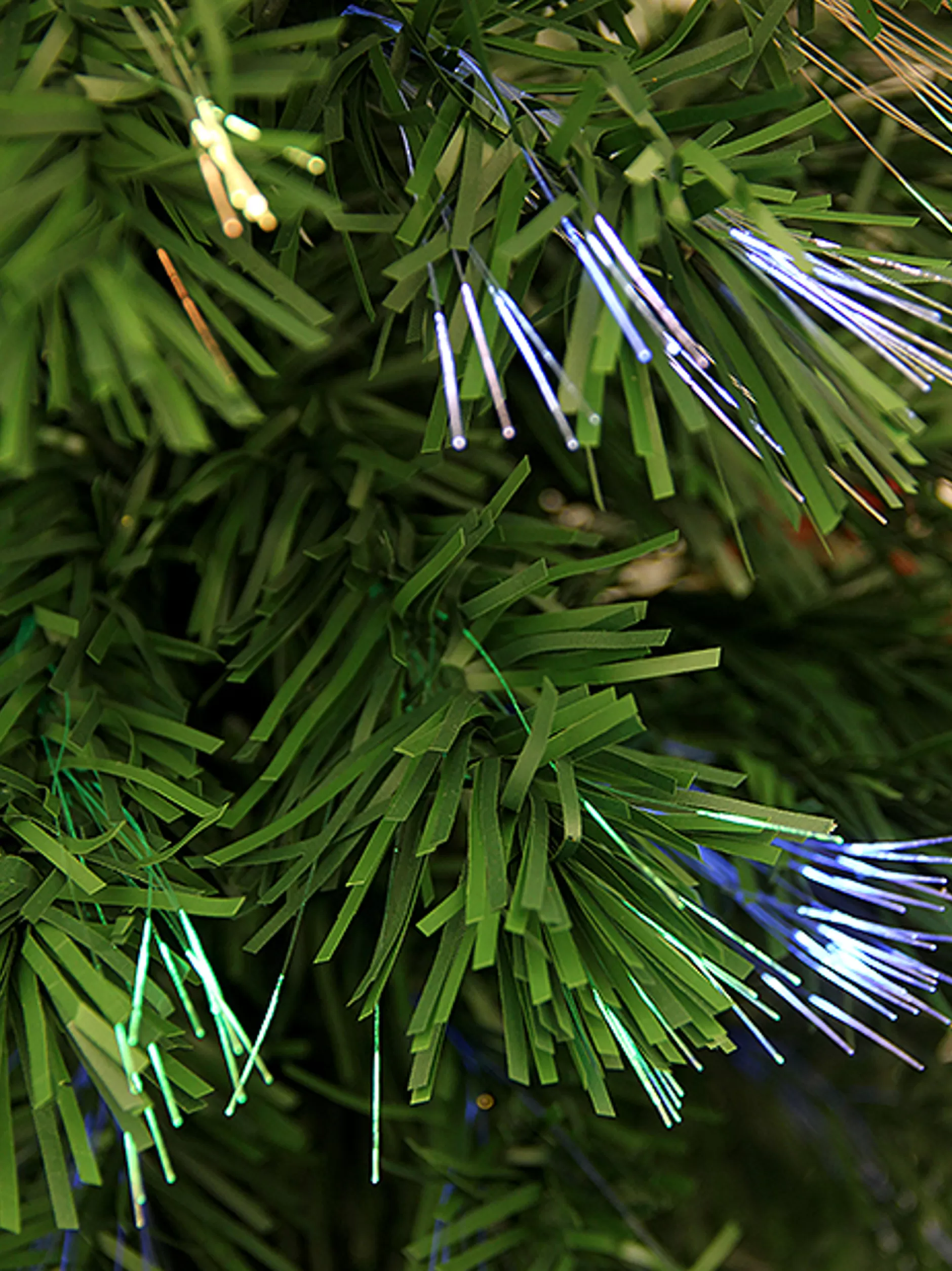 Online 3' Pre-Lit Fiber Optic Artificial Christmas Tree With White Snowflakes - Multi-Color Lights Fiber Optic