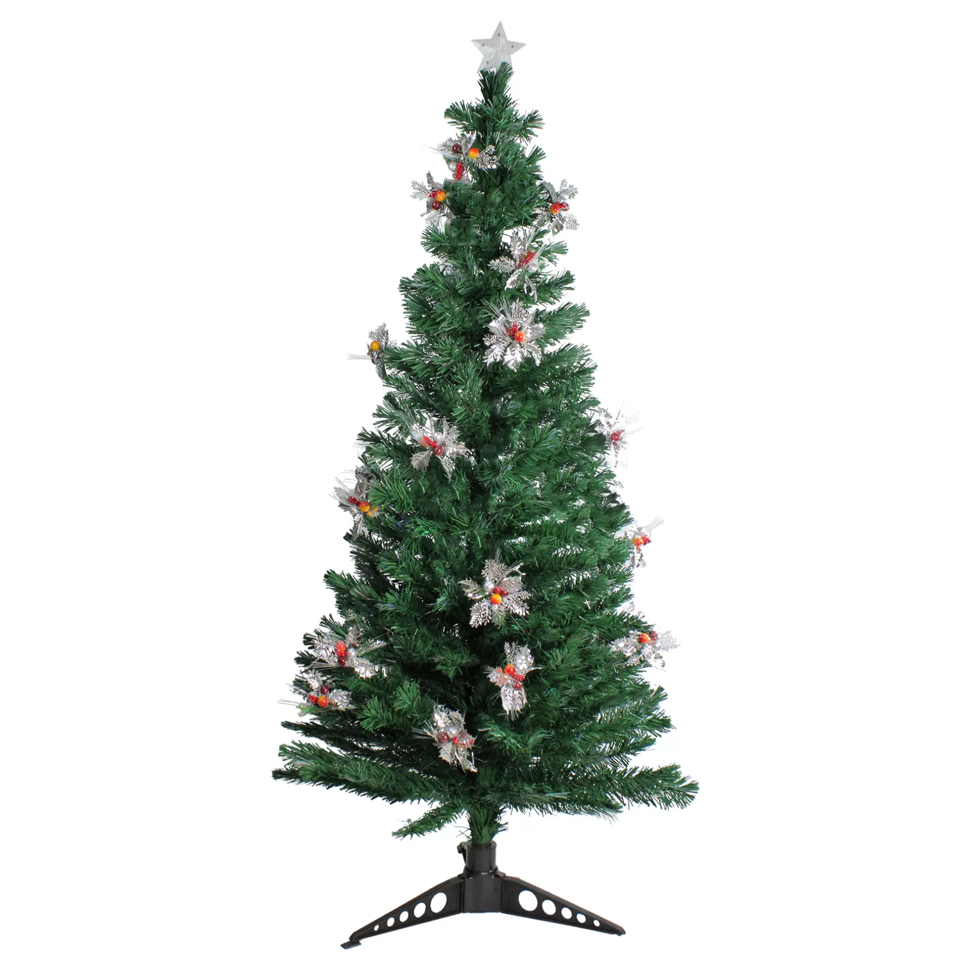 Sale 6' Pre-Lit Fiber Optic Slim Profile Artificial Christmas Tree - Multicolor Lights Fiber Optic