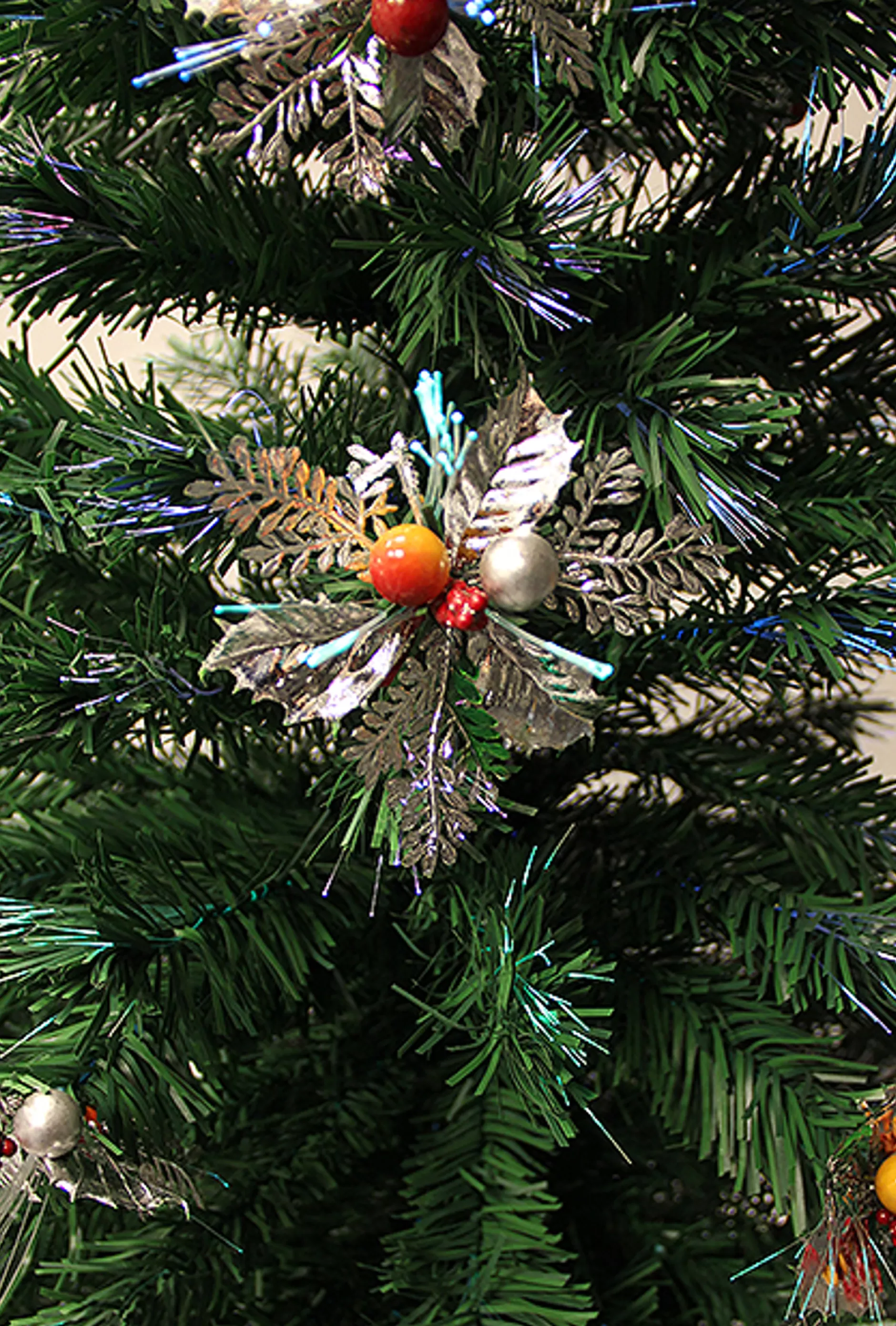 Sale 6' Pre-Lit Fiber Optic Slim Profile Artificial Christmas Tree - Multicolor Lights Fiber Optic