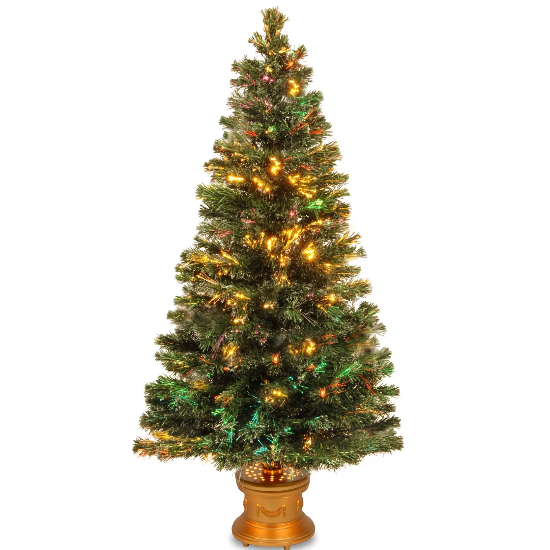 Online 60" Pre-Lit Fireworks Evergreen Artificial Christmas Tree – Multicolor Led Lights Pre-Lit