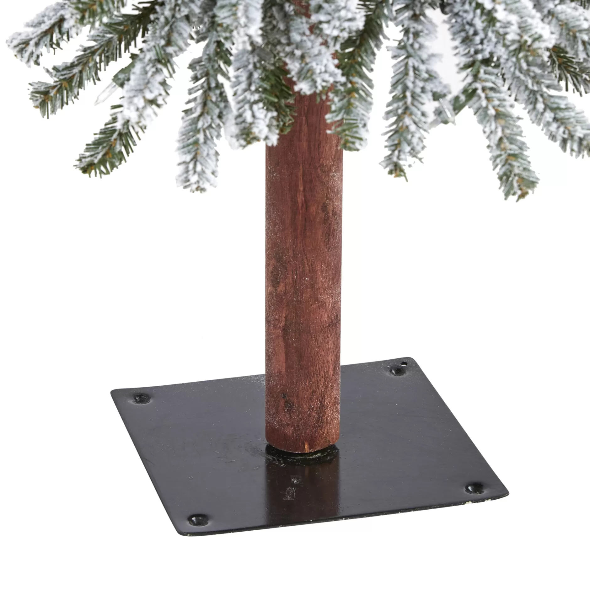 Shop 5' Pre-Lit Flocked Grand Alpine Artificial Christmas Tree, Warm Clear Led Lights Pre-Lit