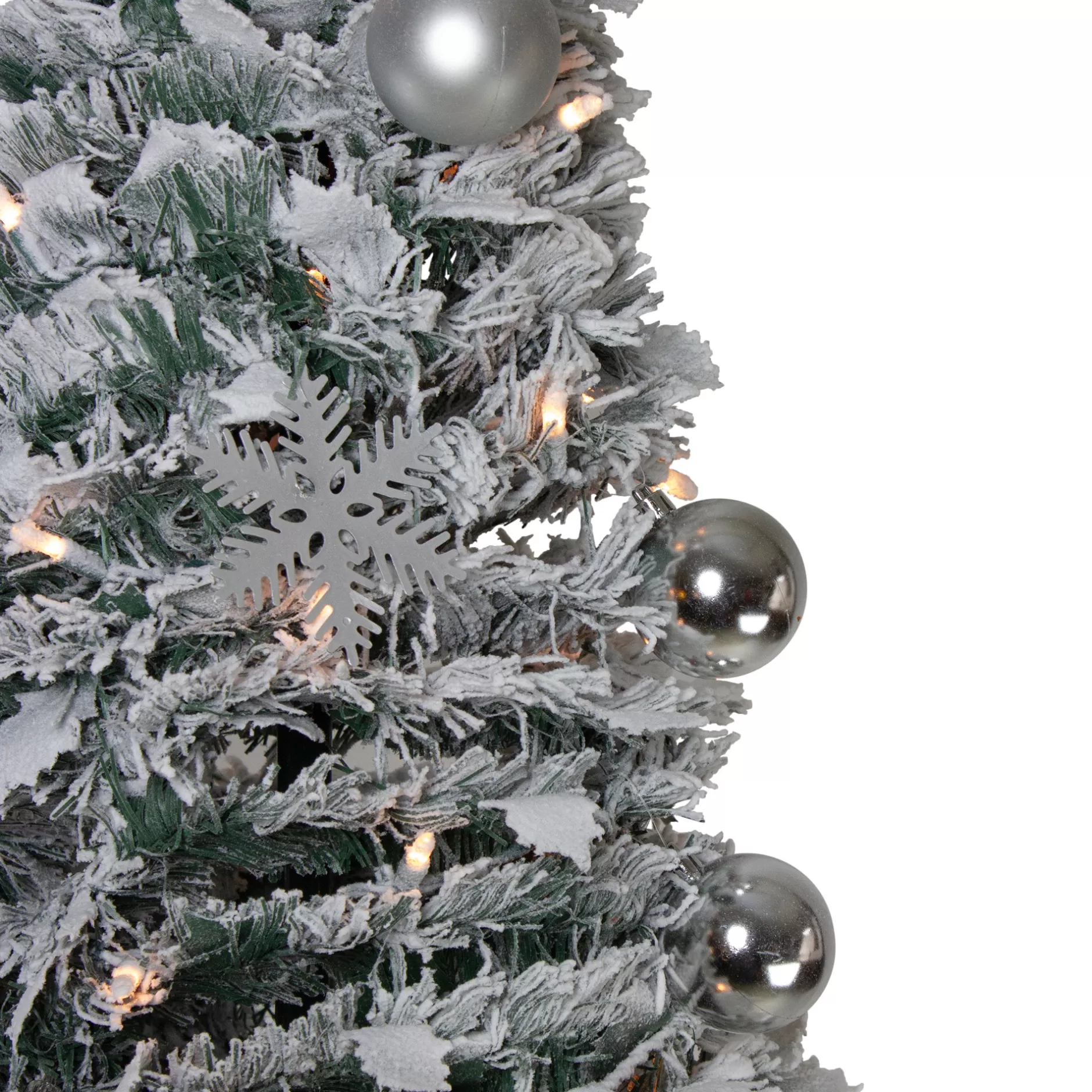 Best Sale 6' Pre-Lit Flocked Pre-Decorated Pop-Up Artificial Christmas Tree Pop Up