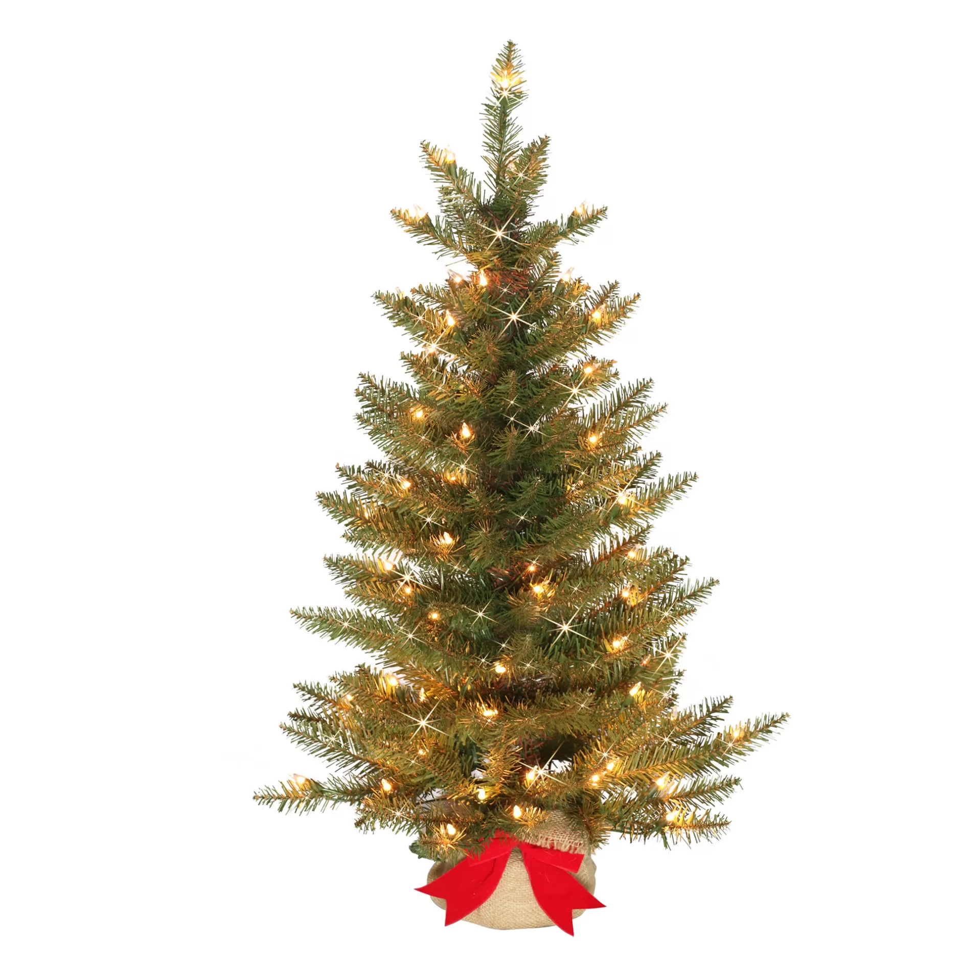 Best 3' Pre-Lit Fraser Fir Pencil Artificial Christmas Tree - Clear Lights Pre-Lit