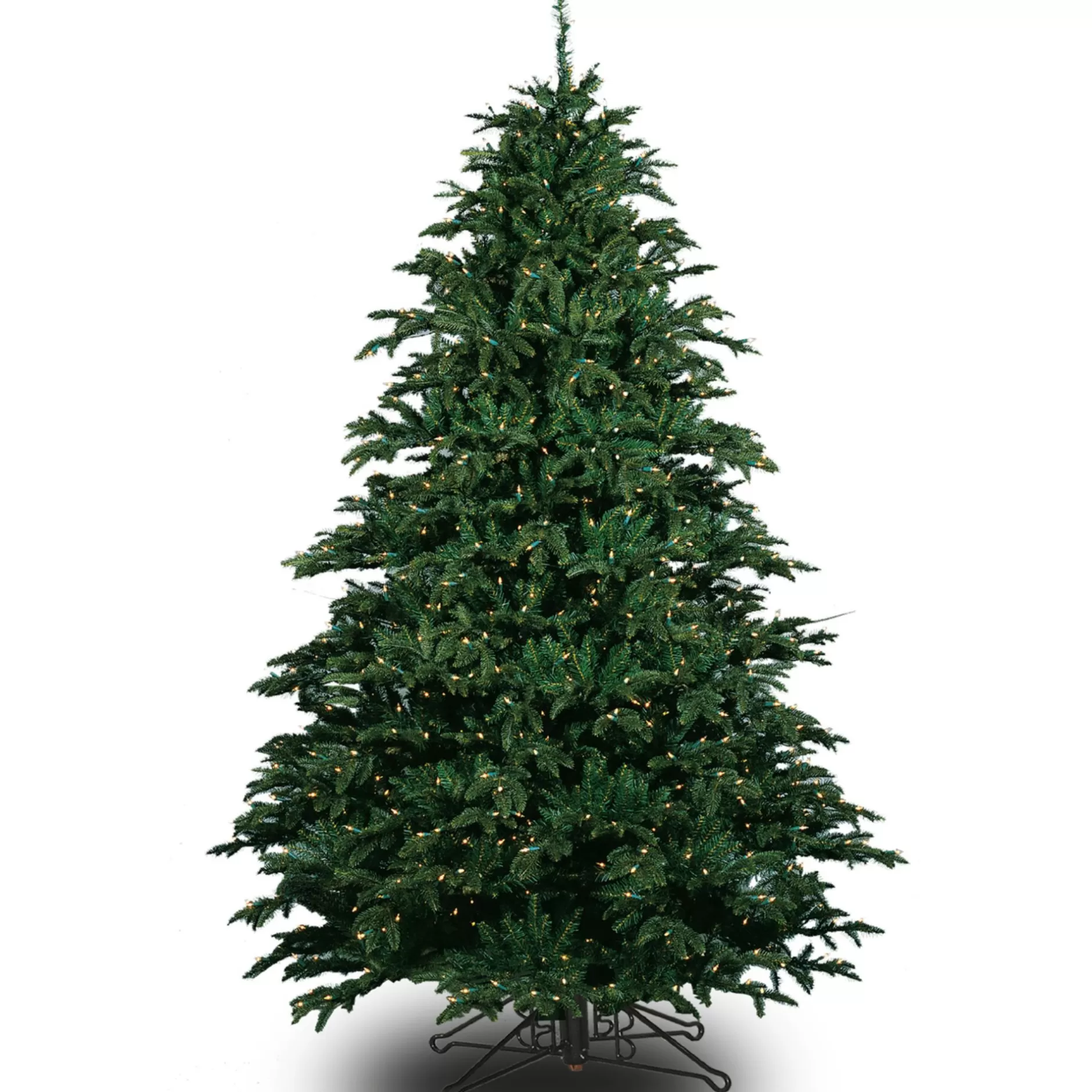 Flash Sale 7.5' Pre-Lit Full Alaskan Deluxe Artificial Christmas Tree, White Led Lights Pre-Lit