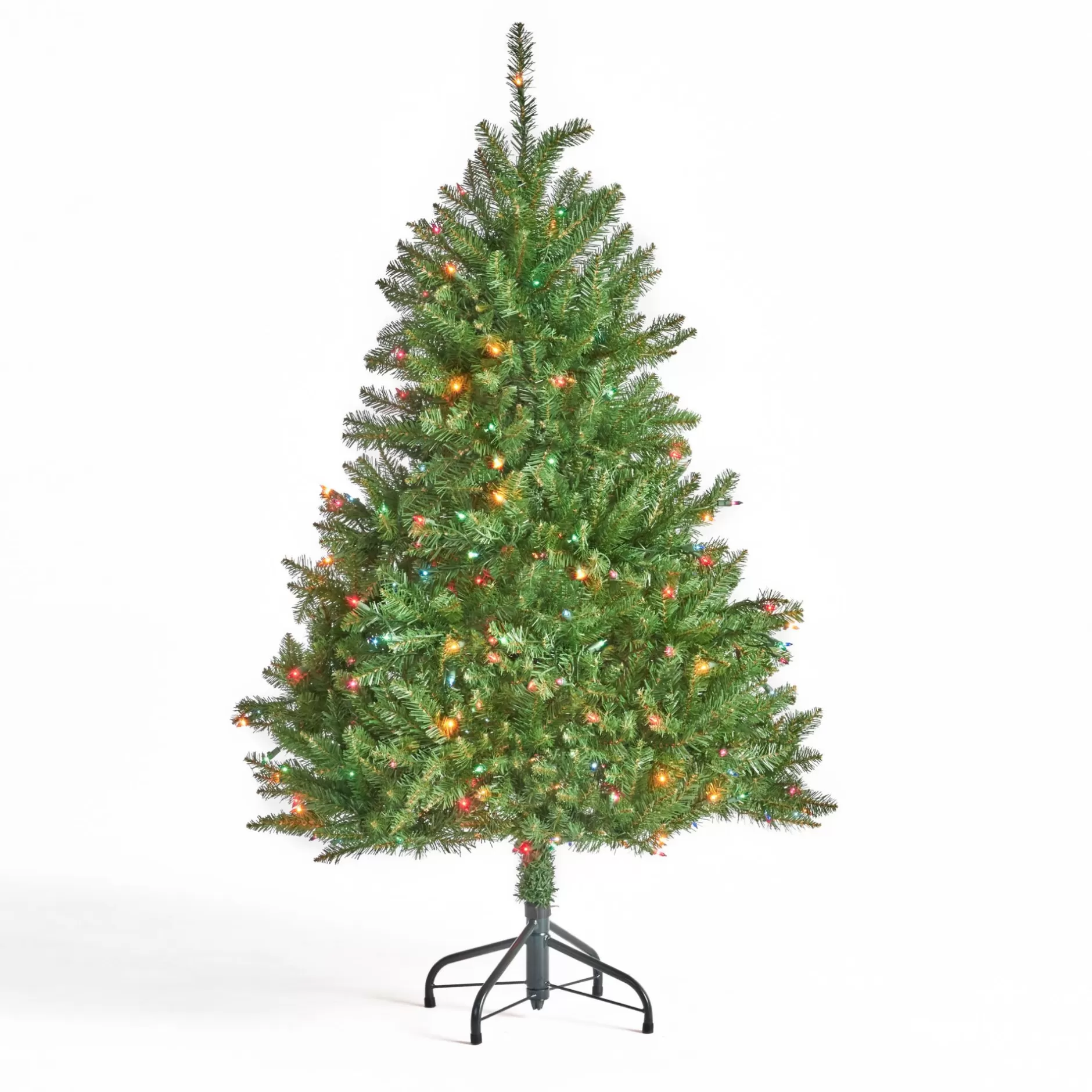 Best Sale 4.5' Pre-Lit Full Dunhill Fir Artificial Christmas Tree - Multicolor Lights Pre-Lit