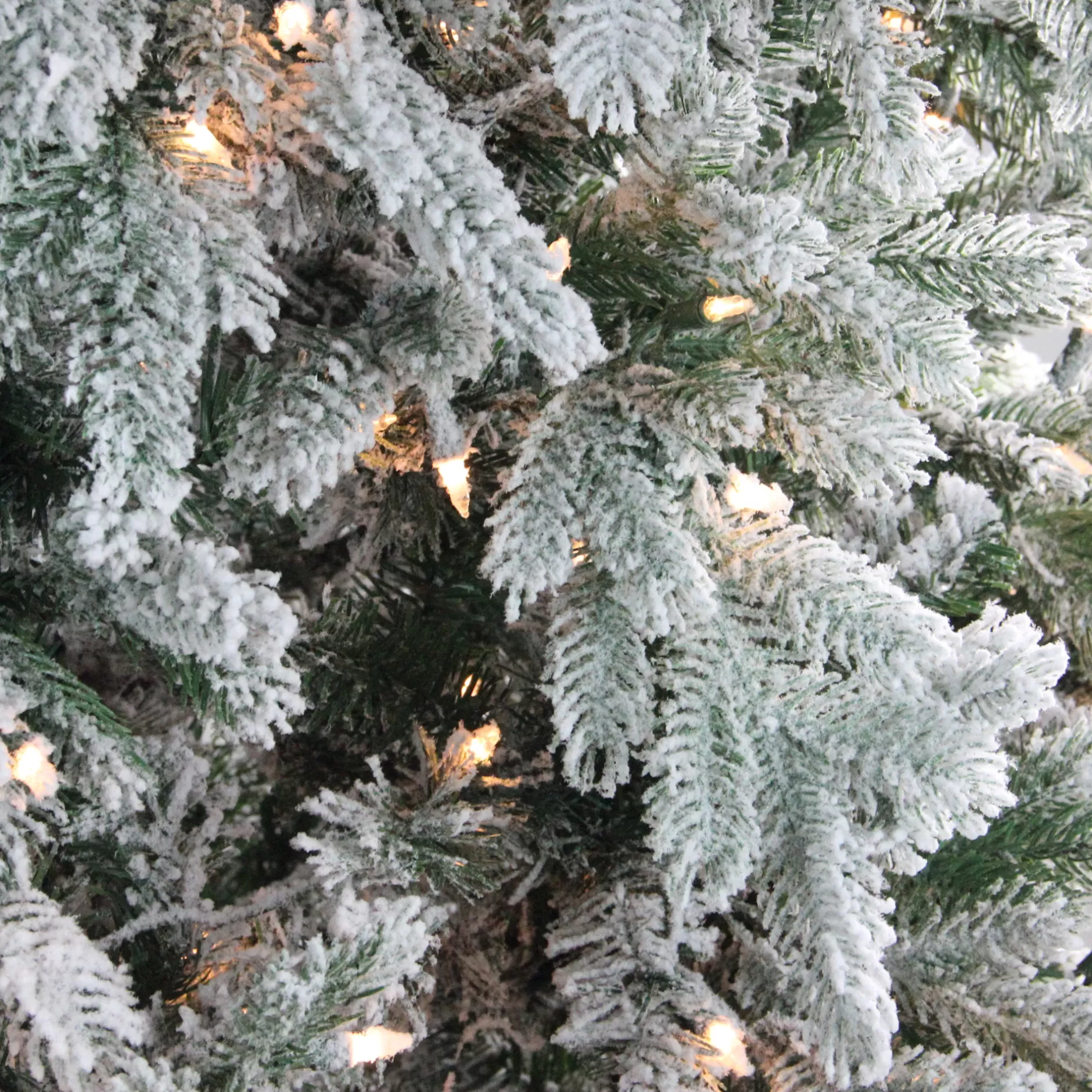 Best Sale 9' Pre-Lit Full Frosted Butte Fir Artificial Christmas Tree - Clear Lights Flocked
