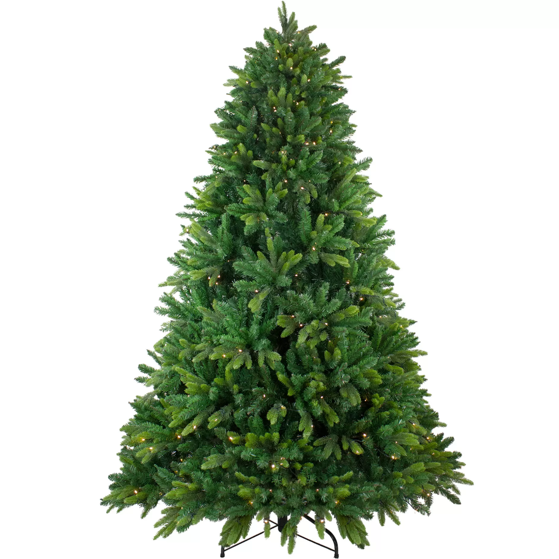 Store 7.5' Pre-Lit Full Gunnison Pine Artificial Christmas Tree - Warm White Led Lights Pre-Lit