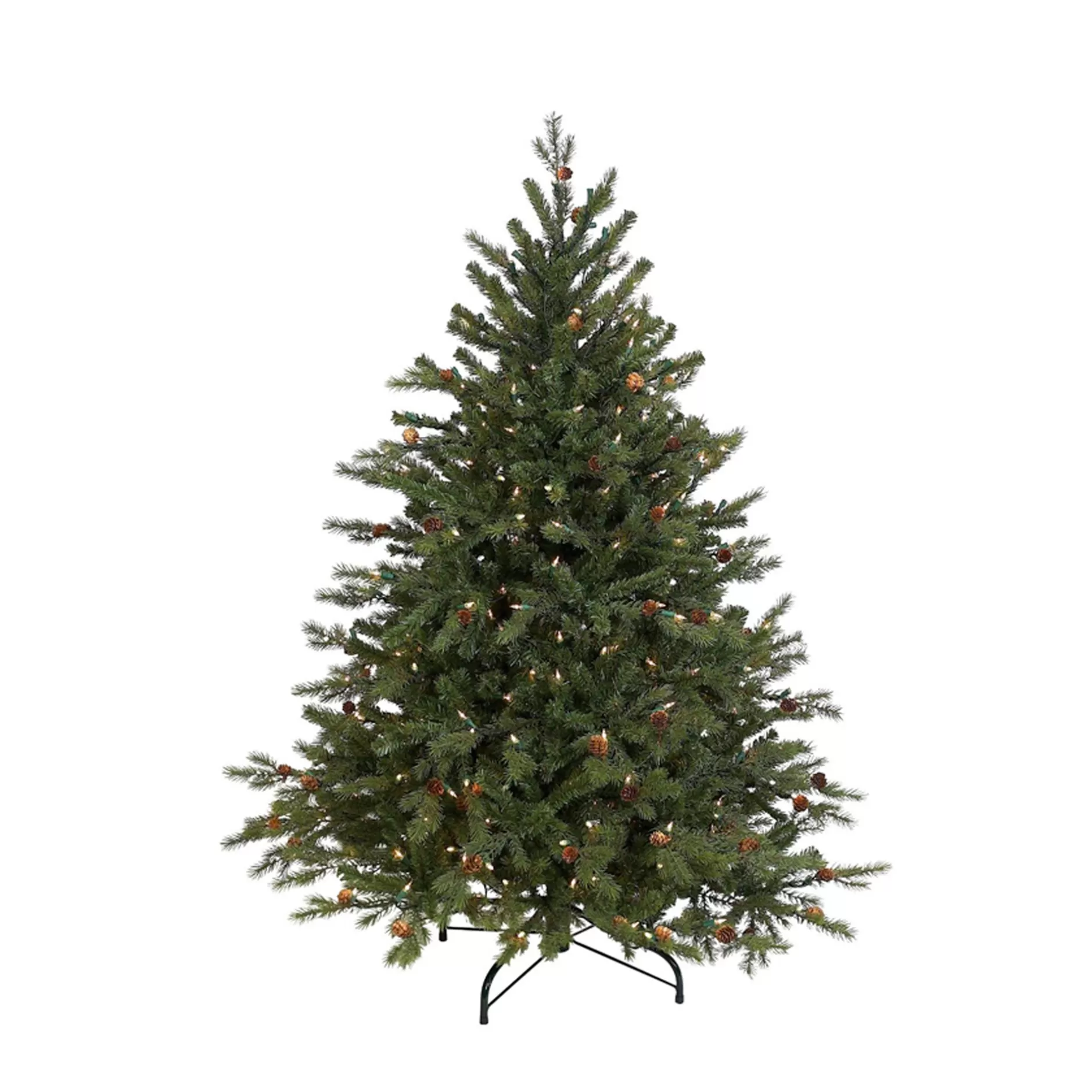 Sale 4.5' Pre-Lit Full Hunter Fir Artificial Christmas Tree - Clear Lights Pre-Lit