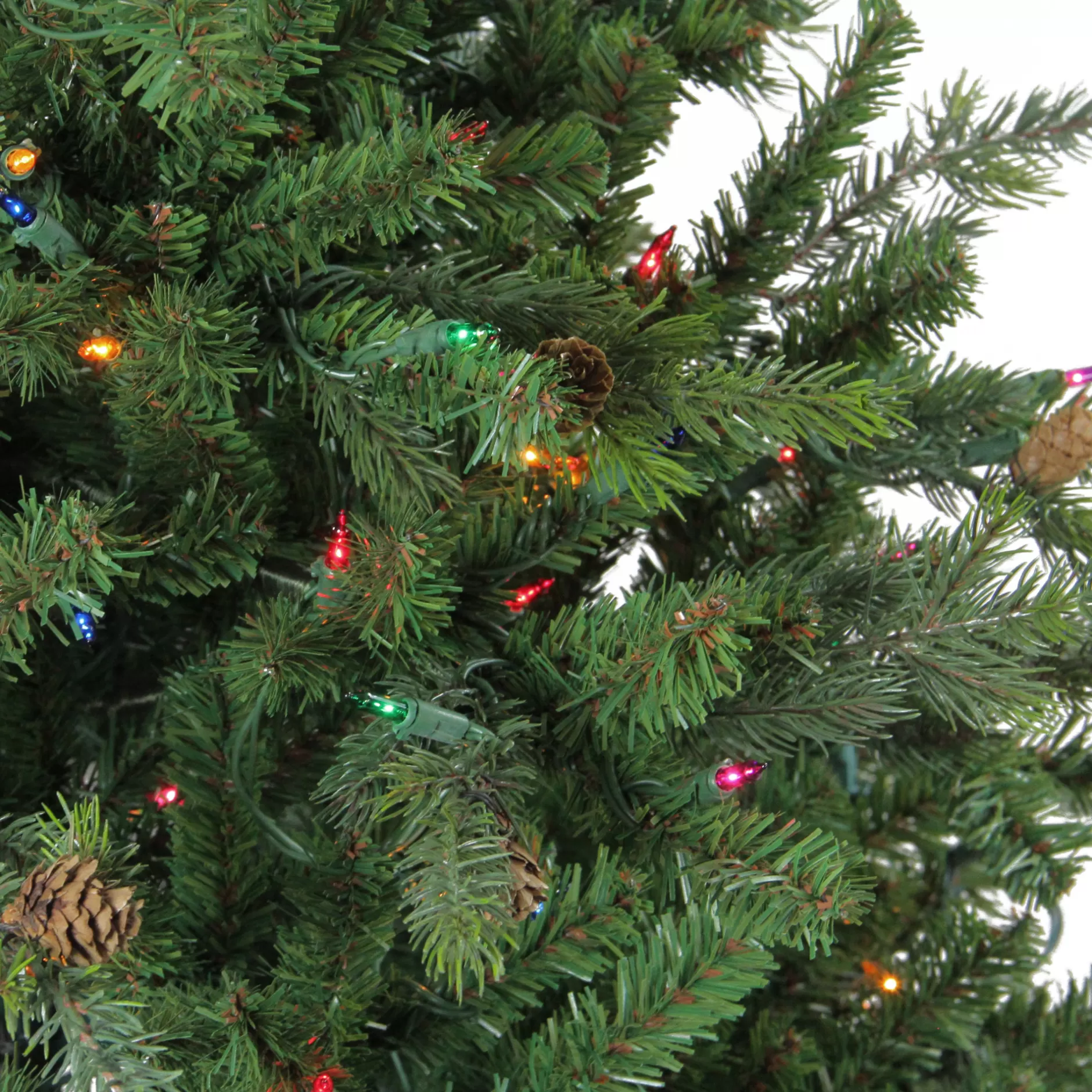 Best 4.5' Pre-Lit Full Hunter Fir Artificial Christmas Tree - Multicolor Lights Pre-Lit