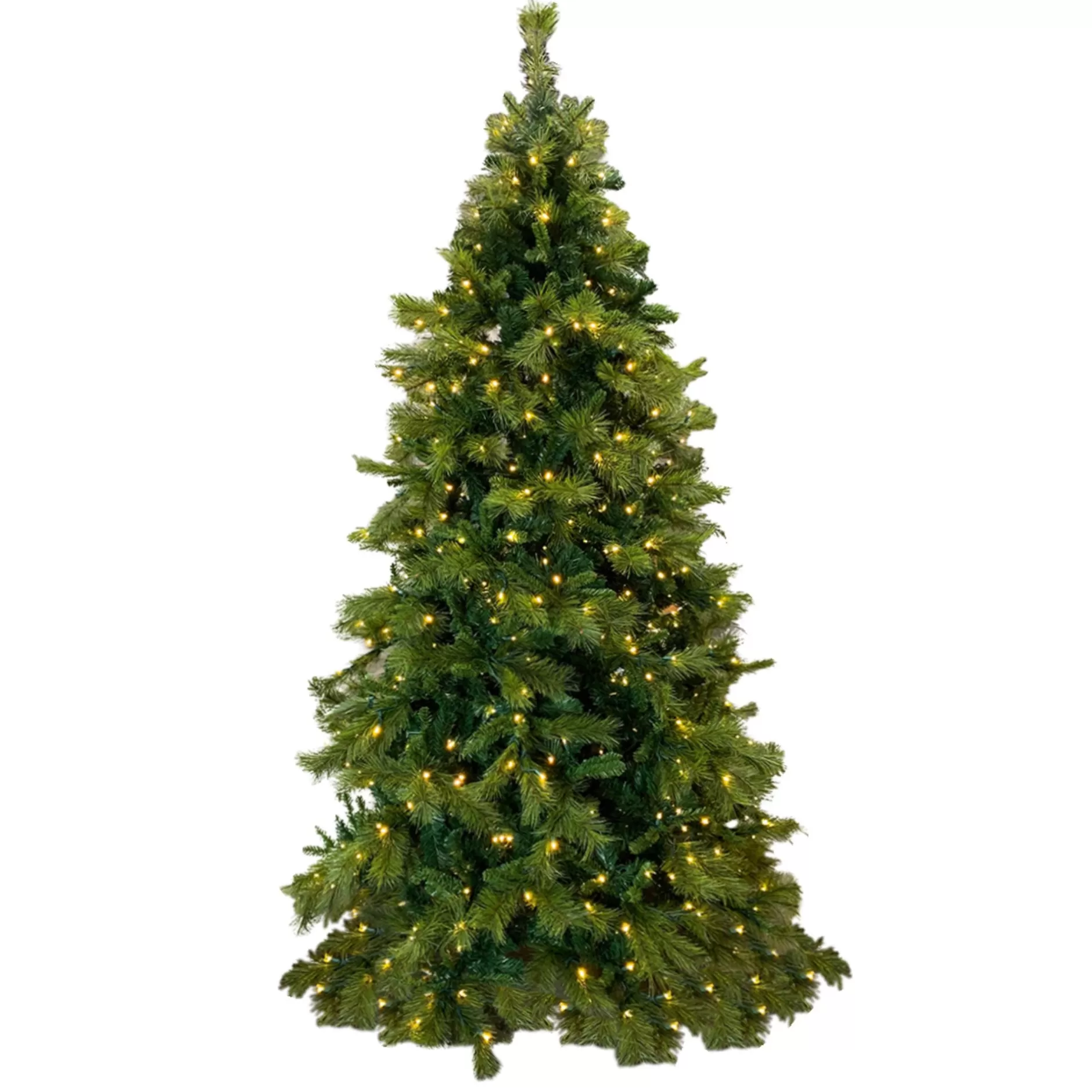 Outlet 7.5' Pre-Lit Full Mixed Pine Artificial Christmas Tree, White Led Lights Pre-Lit