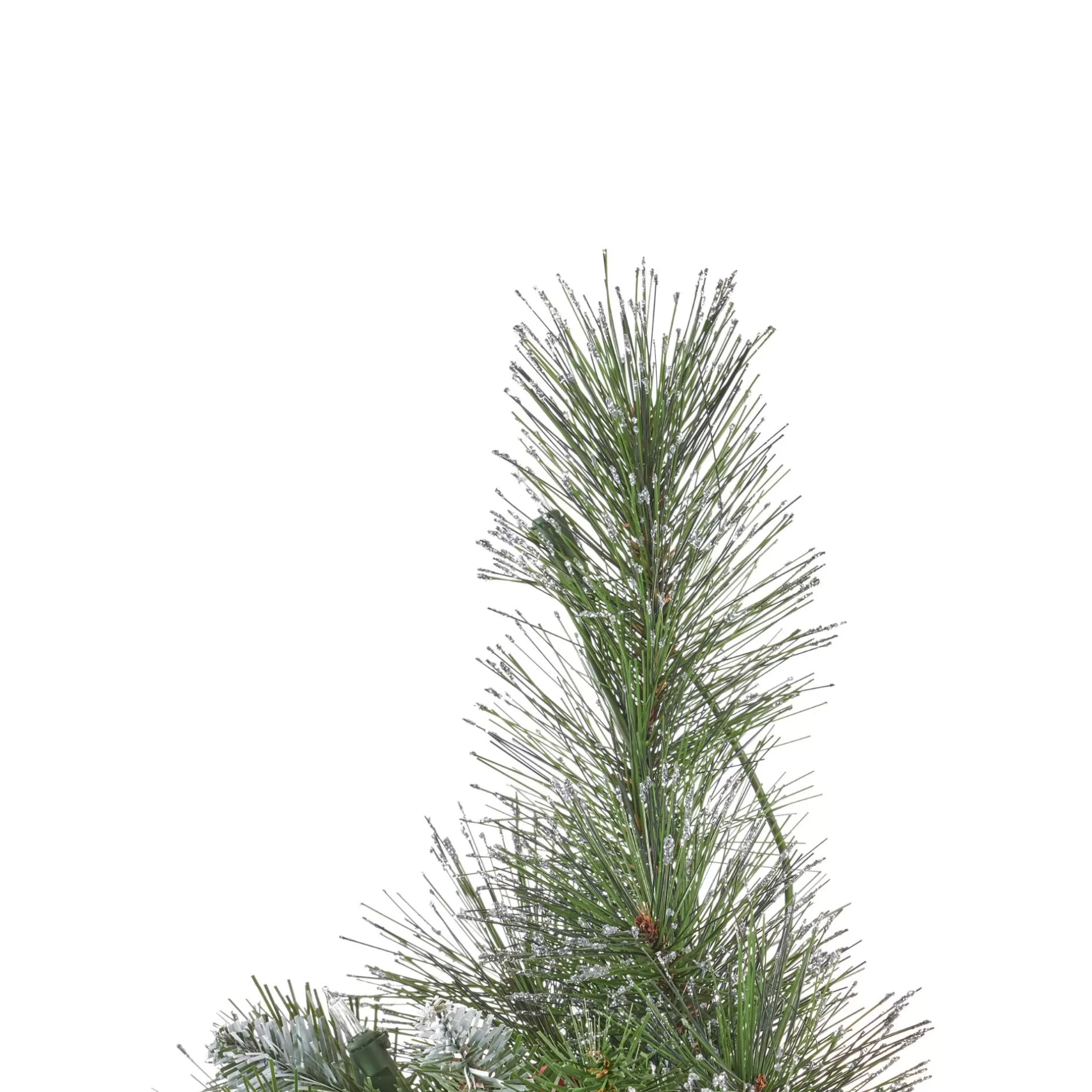 Fashion 4.5' Pre-Lit Full Mixed Spruce Artificial Christmas Tree With Glittered Branches - Clear Lights Pre-Lit