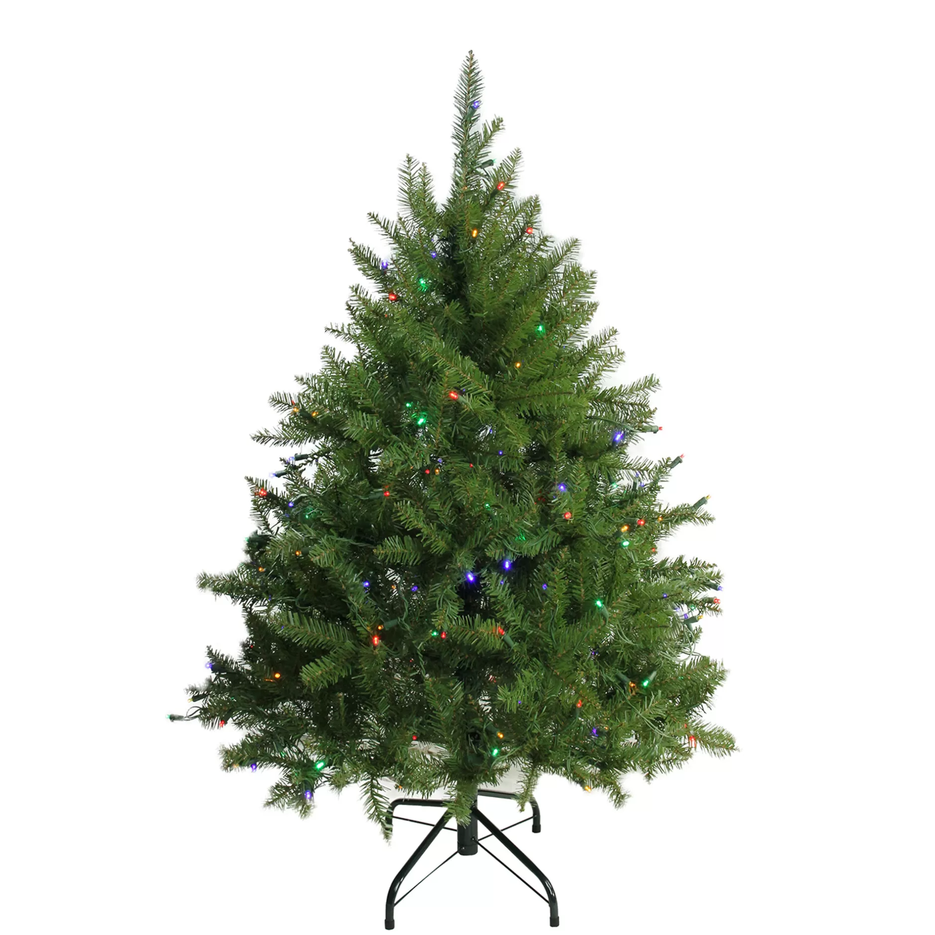 Store 4' Pre-Lit Full Northern Pine Artificial Christmas Tree - Multicolor Led Lights Pre-Lit