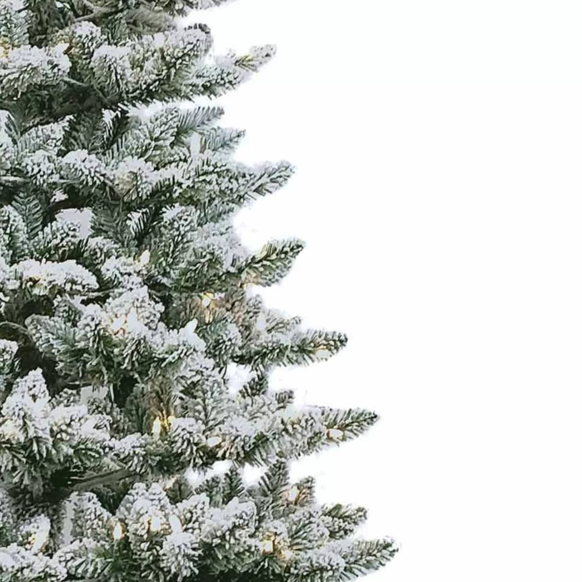 Online 7.5' Pre-Lit Full Snow Pine Artificial Christmas Tree, Warm Whiter Led Lights Pre-Lit
