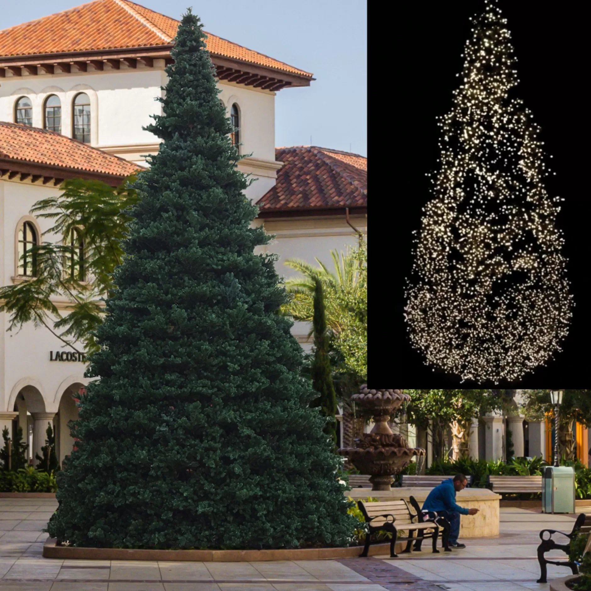 New 20' Pre-Lit Full Sterling Summit Artificial Christmas Tree, Warm White Led Lights Commercial