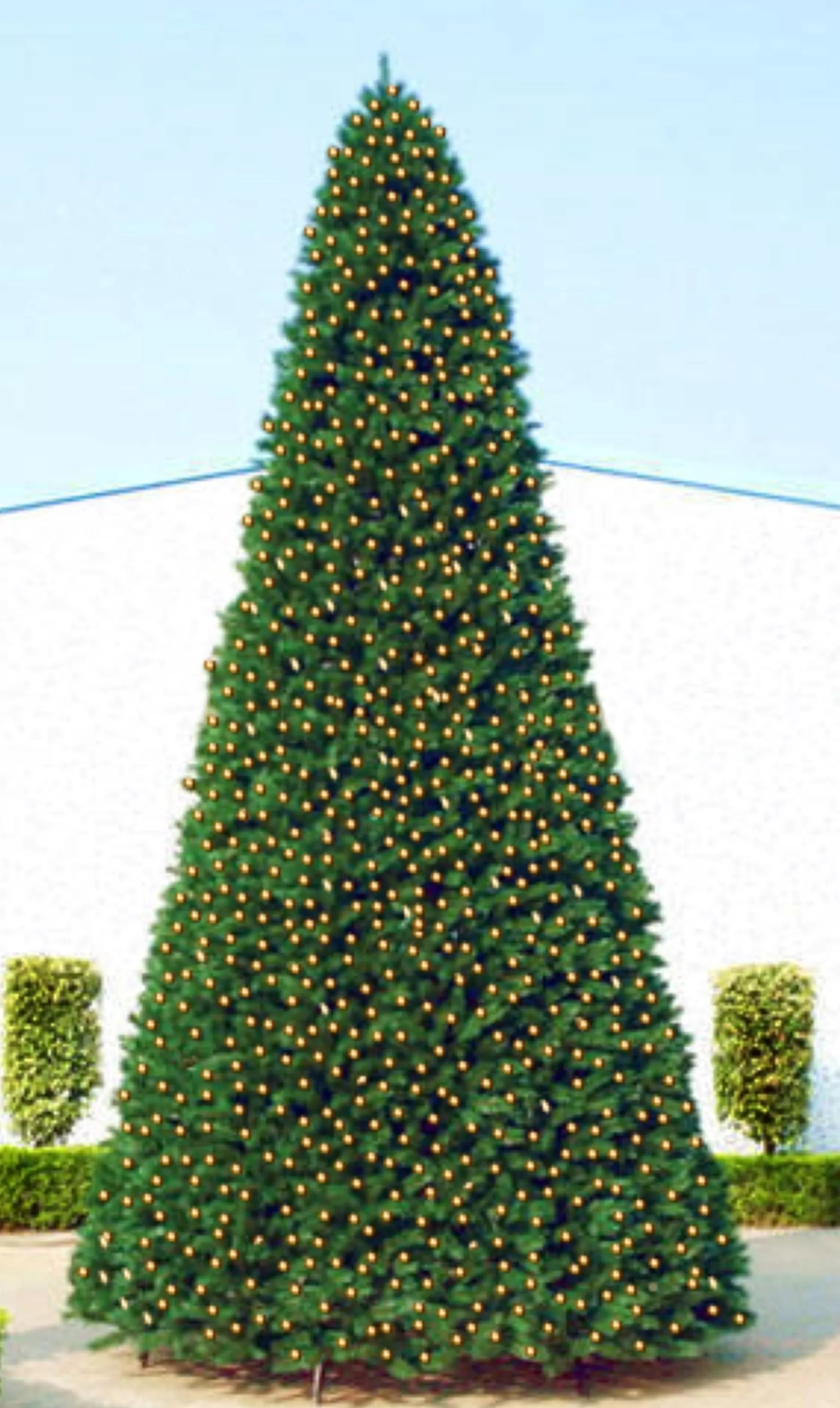 Best 15' Pre-Lit Green Pencil Pine Artificial Christmas Tree - Clear Lights Pre-Lit