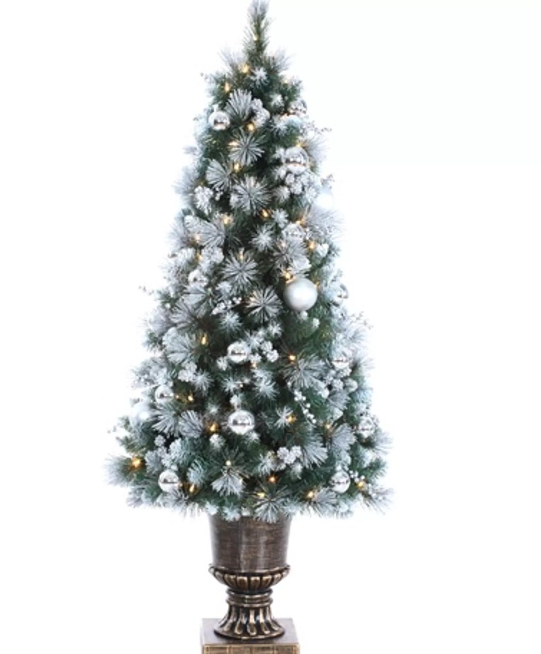 Best Sale 4' Pre-Lit Green Potted Canadian Pine Medium Artificial Christmas Tree - Clear Lights Potted