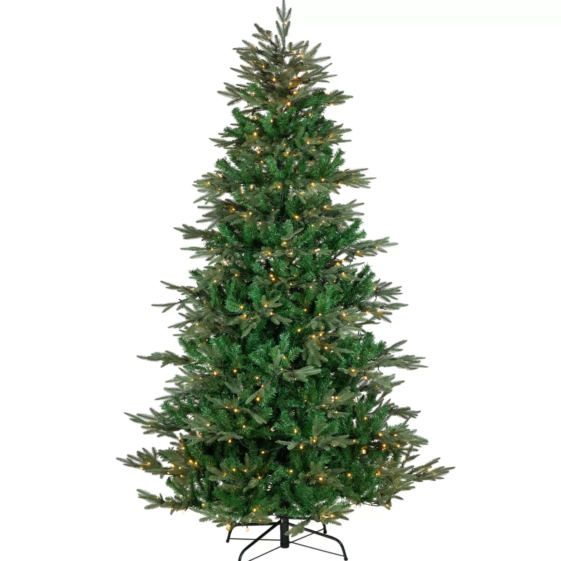 Store 9' Pre-Lit Hudson Fir Artificial Christmas Tree, Warm White Led Lights Pre-Lit