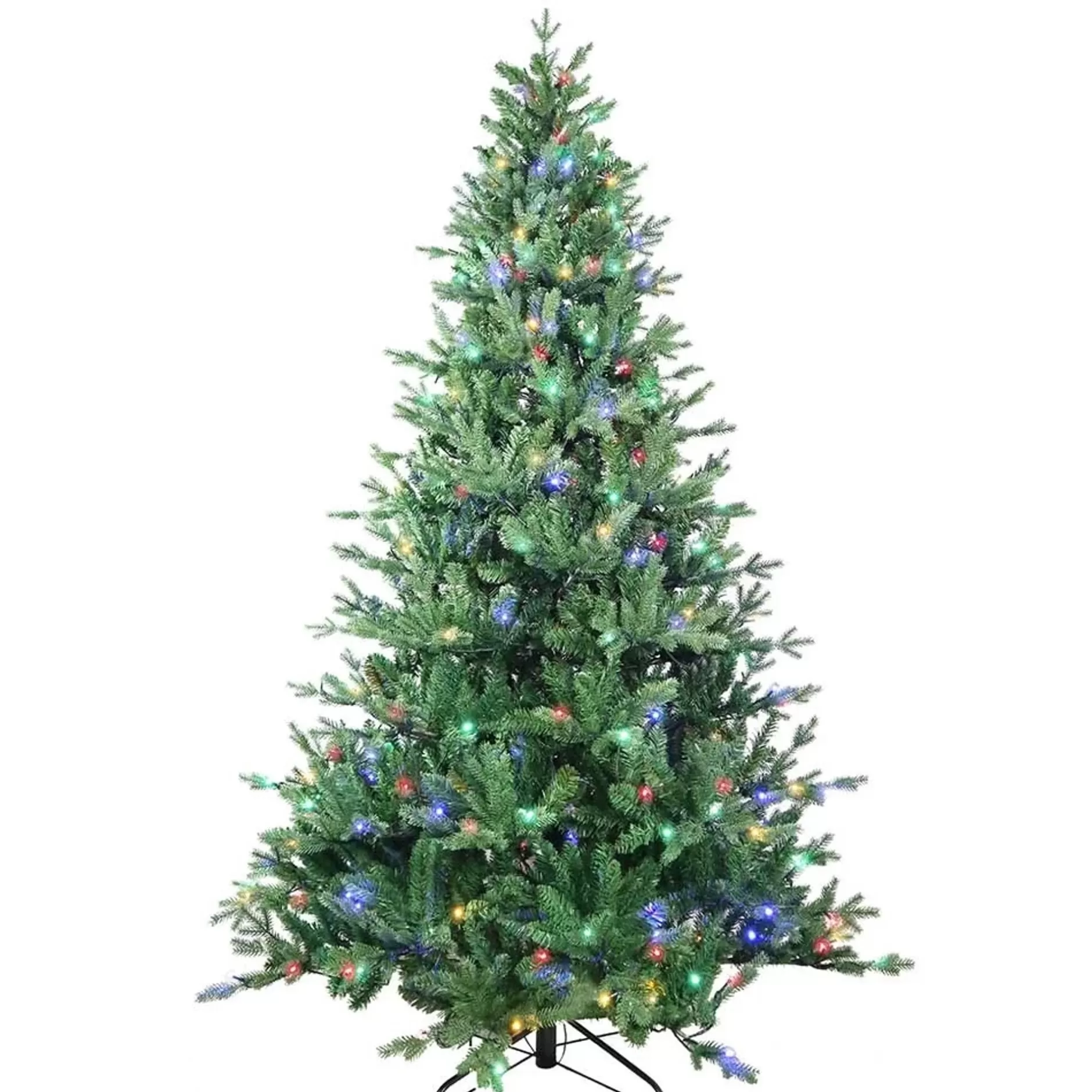 Online 7' Pre-Lit Jackson Pine Artificial Christmas Tree, Multicolor Lights Colorful