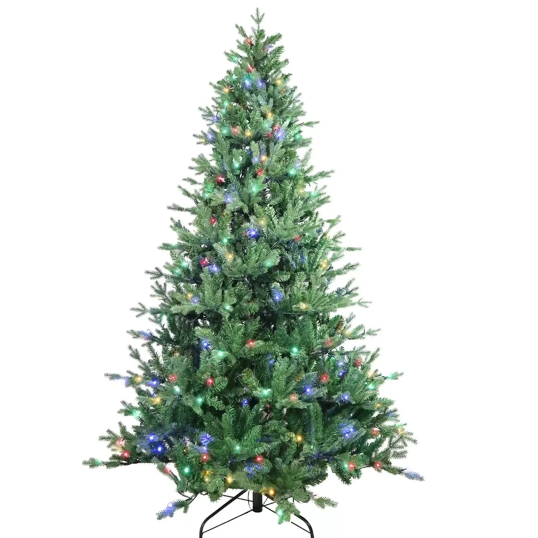Online 7' Pre-Lit Jackson Pine Artificial Christmas Tree, Multicolor Lights Colorful