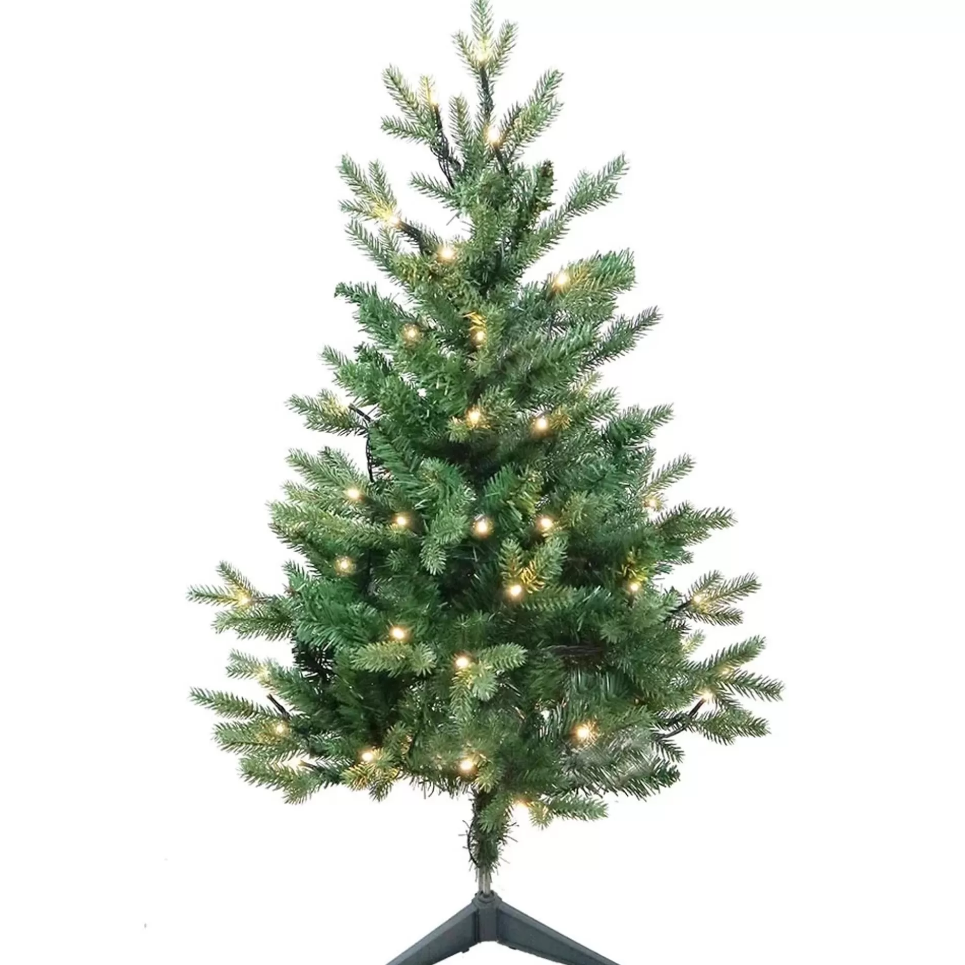 Store 3'Pre-Lit Jackson Pine Artificial Christmas Tree, Warm White Led Lights Colorful