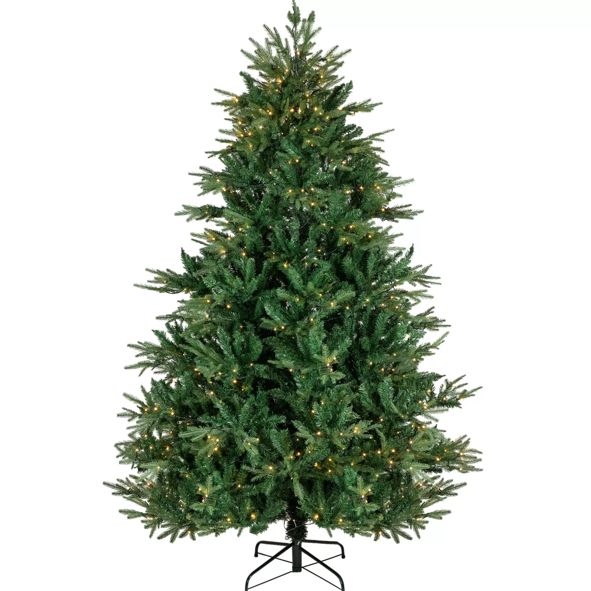 Best 6.5' Pre-Lit Juniper Pine Artificial Christmas Tree, Warm White Led Lights Pre-Lit