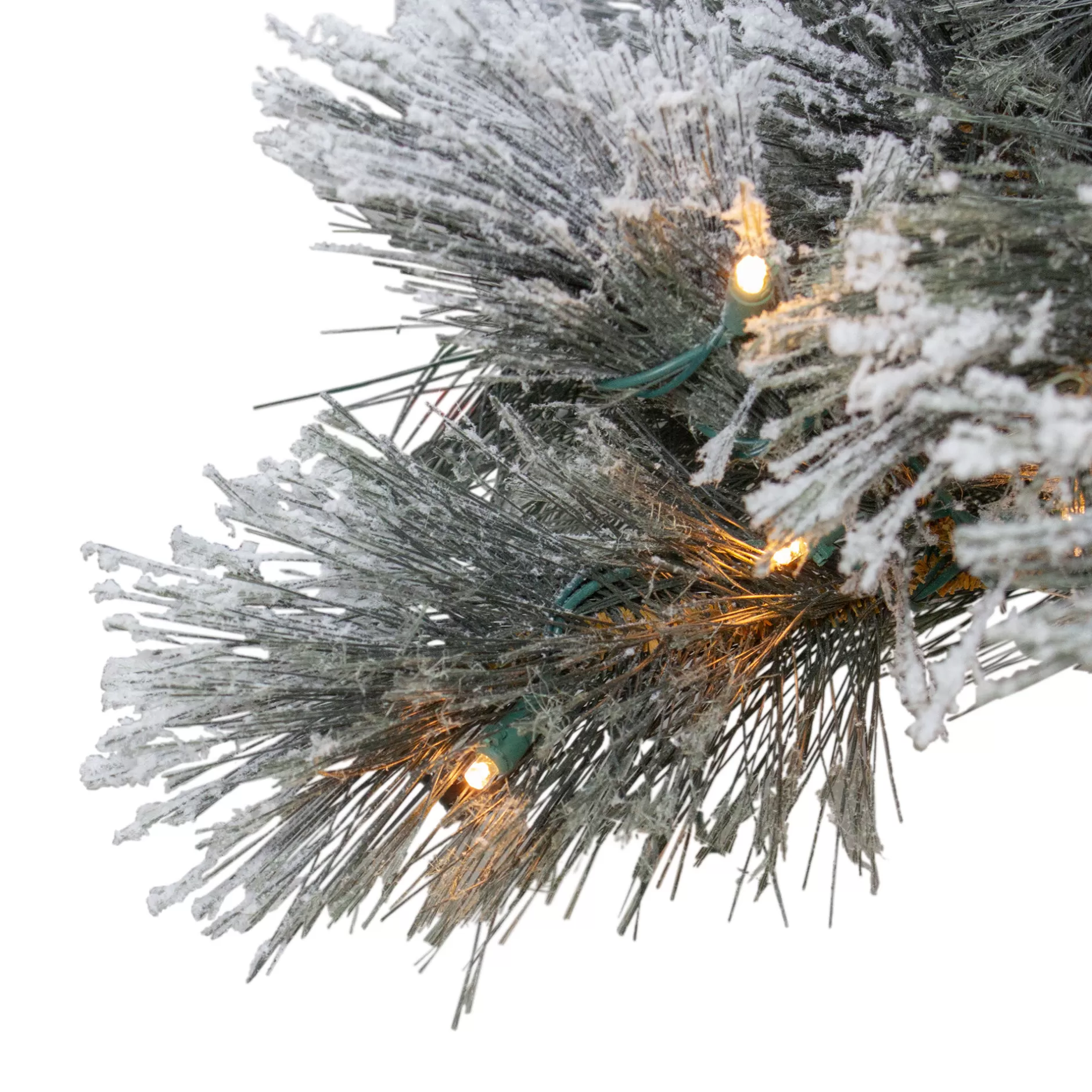 Best 4.5' Pre-Lit Led Black Spruce Artificial Christmas Tree - Clear Lights Flocked