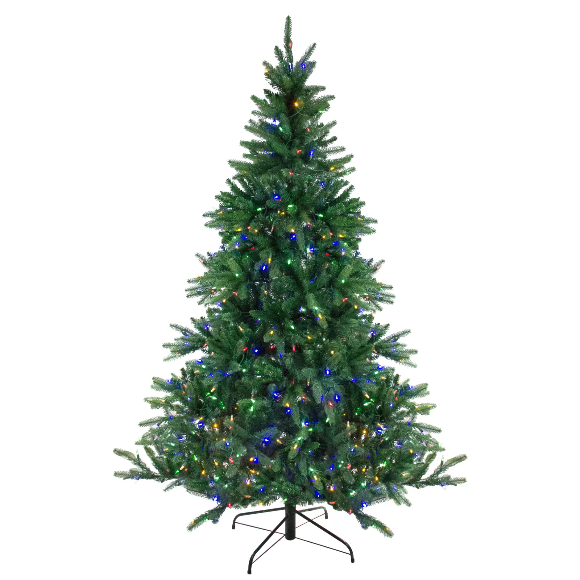 Hot 12' Pre-Lit Led Instant Connect Noble Fir Artificial Christmas Tree - Dual Lights Pre-Lit