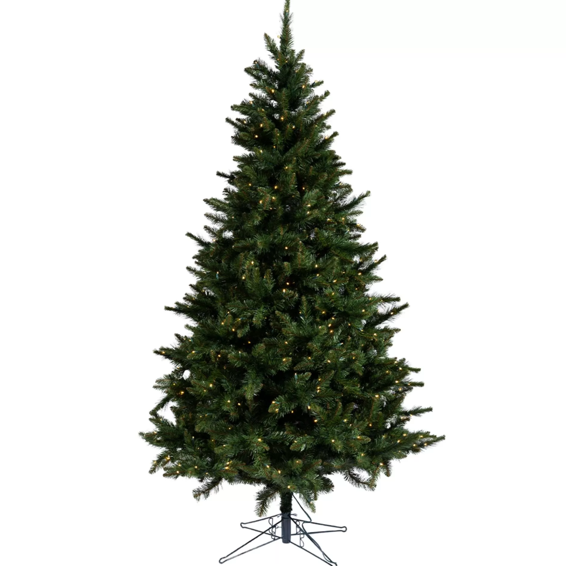 Hot 7.5' Pre-Lit Medium Aspen Pine Artificial Christmas Tree, Warm White Led Lights Pre-Lit