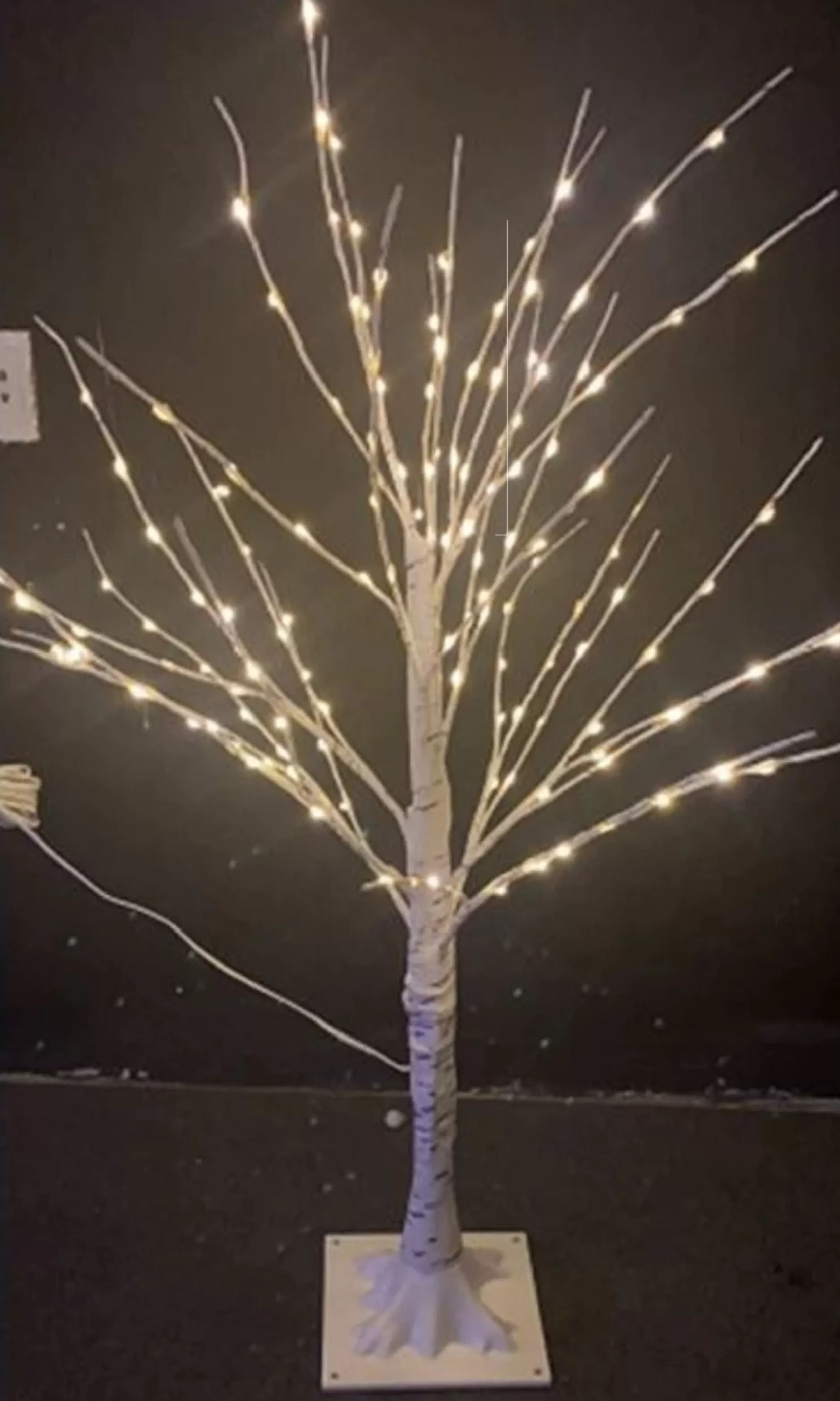 Cheap 5' Pre-Lit Medium Birch Artificial Christmas Tree, Warm White Led Lights Pre-Lit