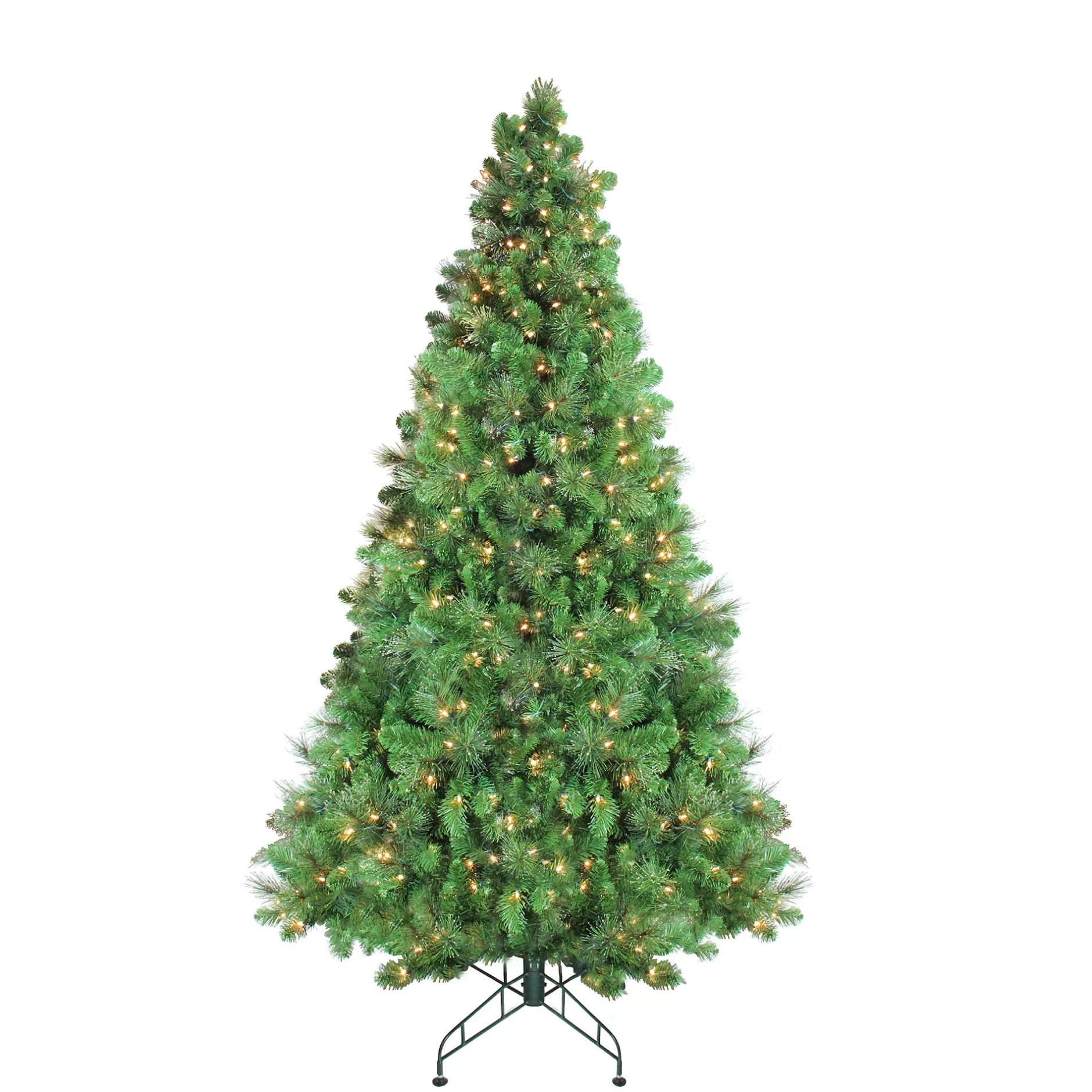 Fashion 7.5' Pre-Lit Medium Canterbury Spruce With Dewdrops Artificial Christmas Tree - Clear Led Lights Pre-Lit