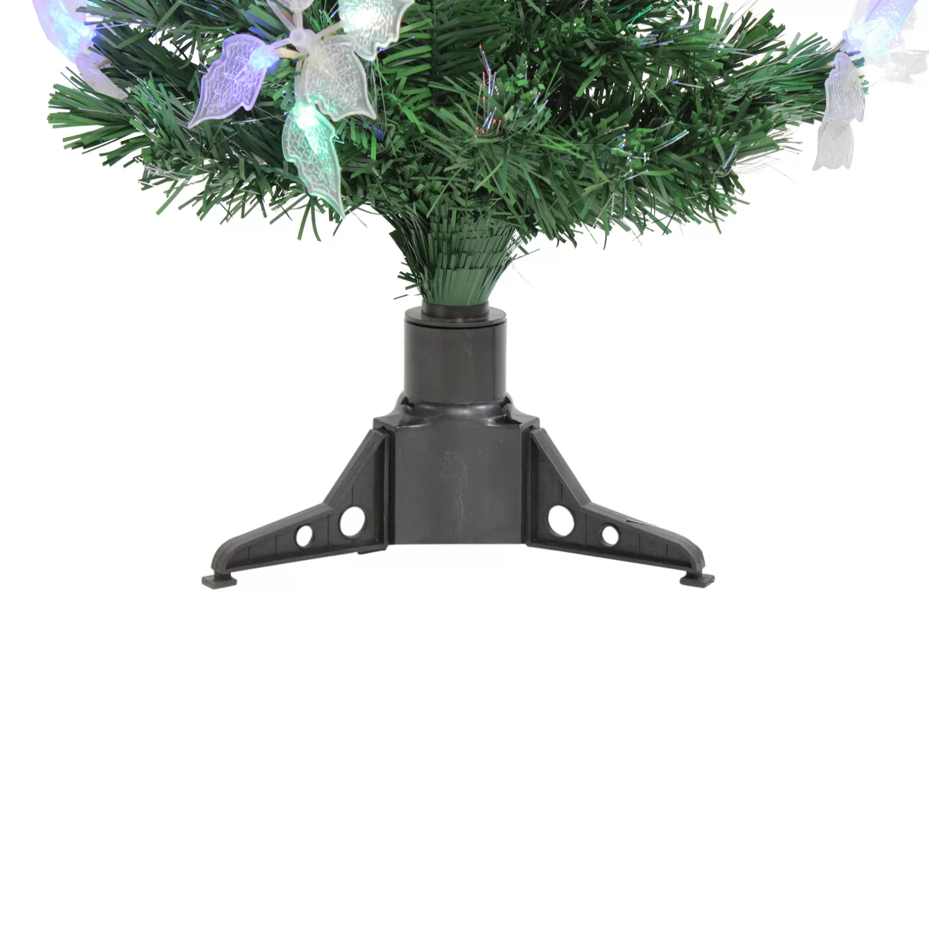 Clearance 3' Pre-Lit Medium Fiber Optic Floral Artificial Christmas Tree - Multi-Color Lights Fiber Optic
