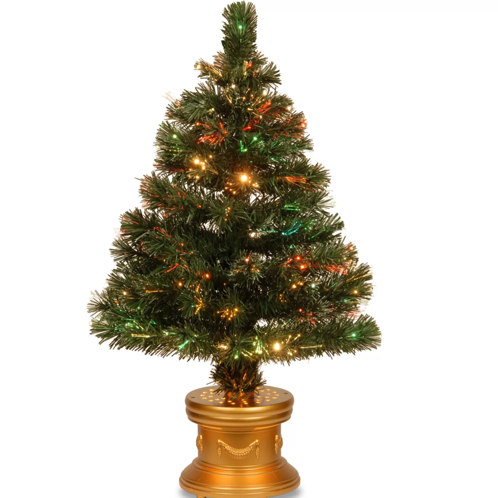 Best Sale 3' Pre-Lit Medium Fiber-Optic Artificial Christmas Tree - Multicolor Led Lights Pre-Lit