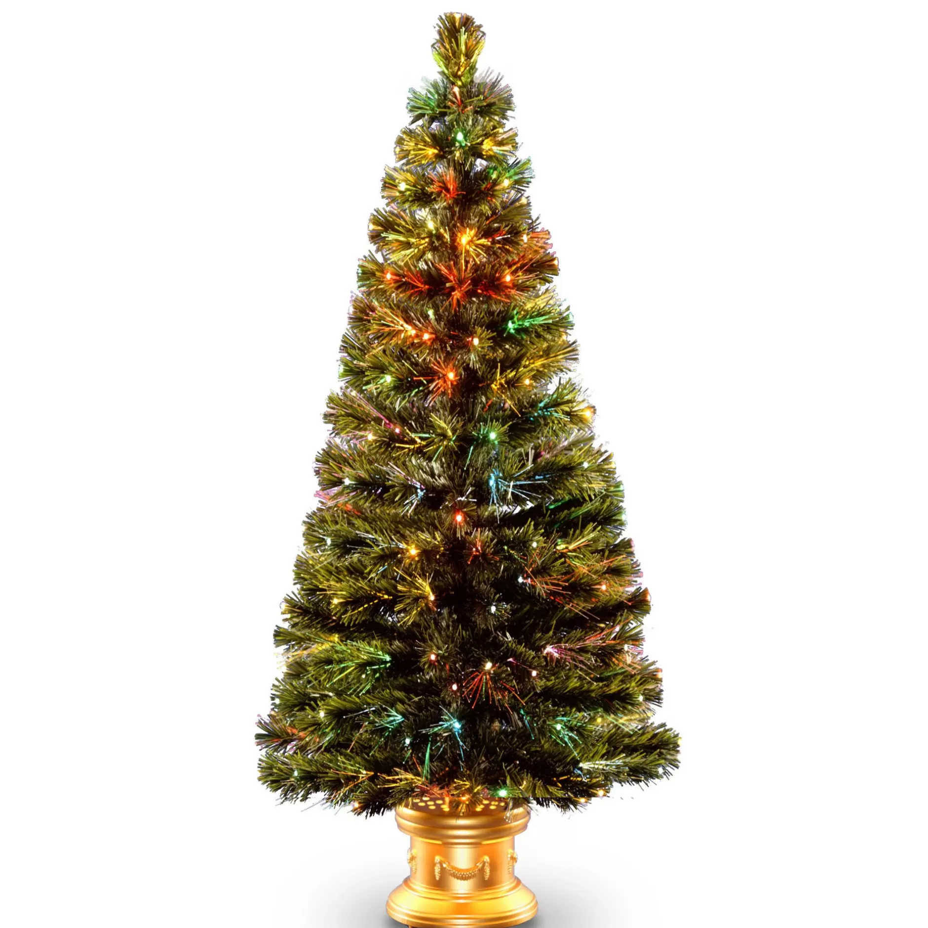 Best 5' Pre-Lit Medium Fiber-Optic Artificial Firework Christmas Tree - Multicolor Led Lights Pre-Lit