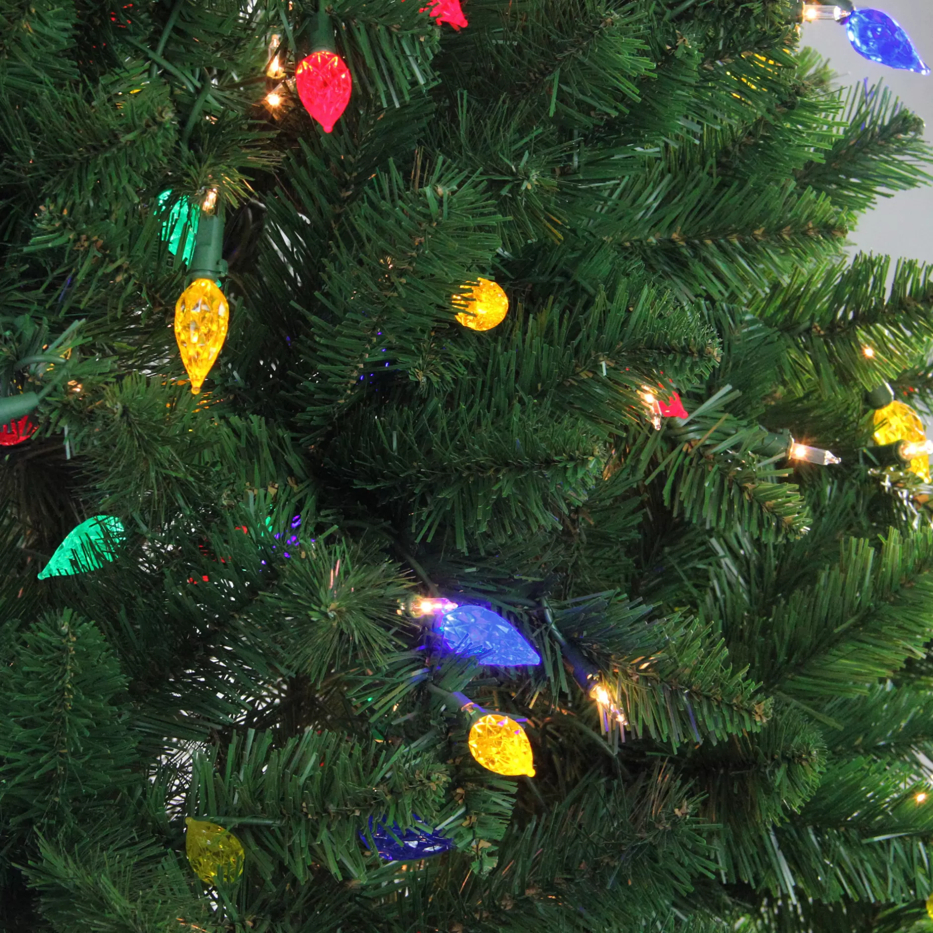 Best 6.5' Pre-Lit Medium Huron Pine Artificial Christmas Tree - Multicolor Lights Pre-Lit