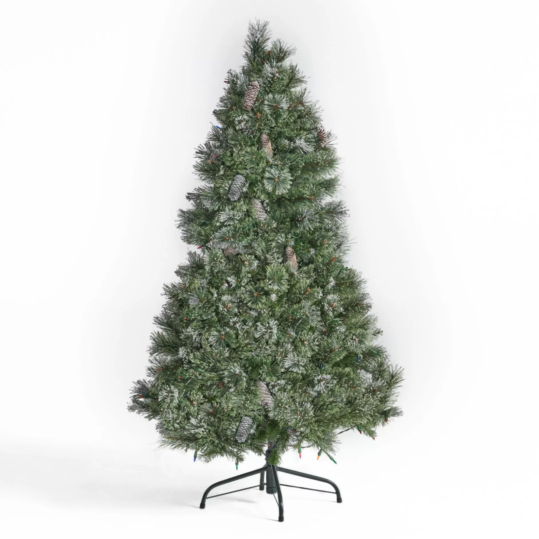 Fashion 4.5' Pre-Lit Medium Mixed Spruce Artificial Christmas Tree - Multicolor Lights Pre-Lit