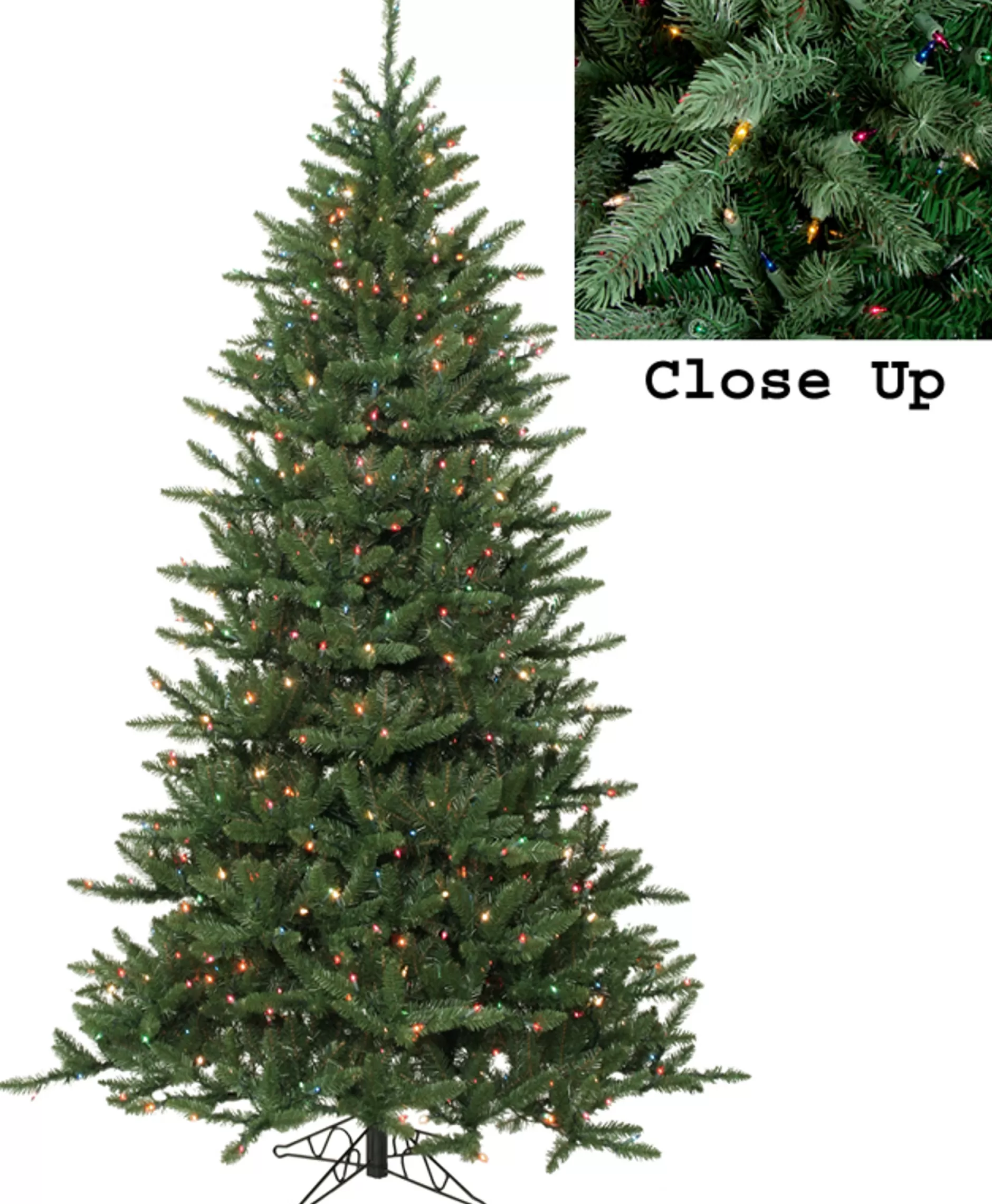 Outlet 4.5' Pre-Lit Medium Natural Frasier Fir Artificial Christmas Tree - Multicolor Lights Pre-Lit