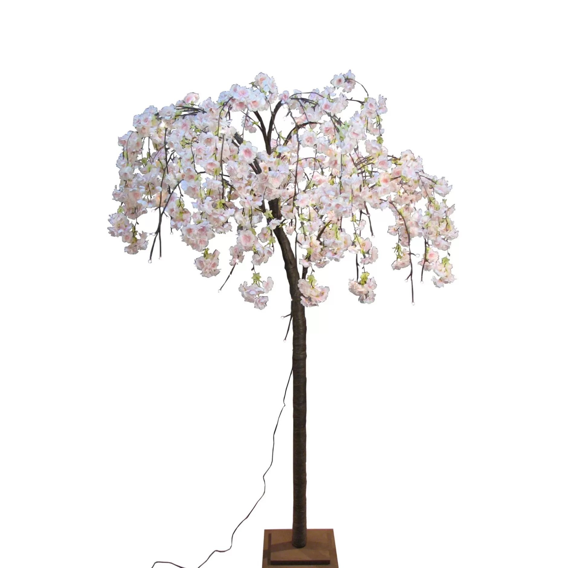 New 5.9' Pre-Lit Medium Pink Cherry Blossom Artificial Tree - Warm White Led Lights Pre-Lit