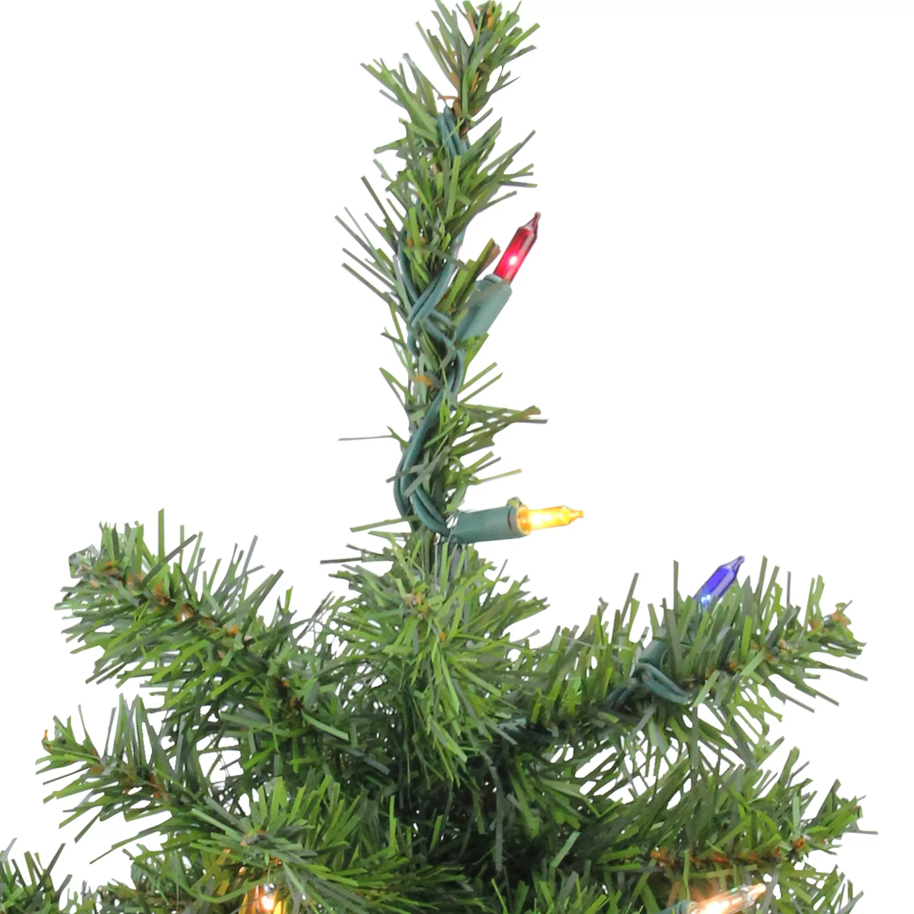 Cheap 1.5' Pre-Lit Medium Two-Tone Pine Artificial Christmas Tree - Multicolor Lights Pre-Lit