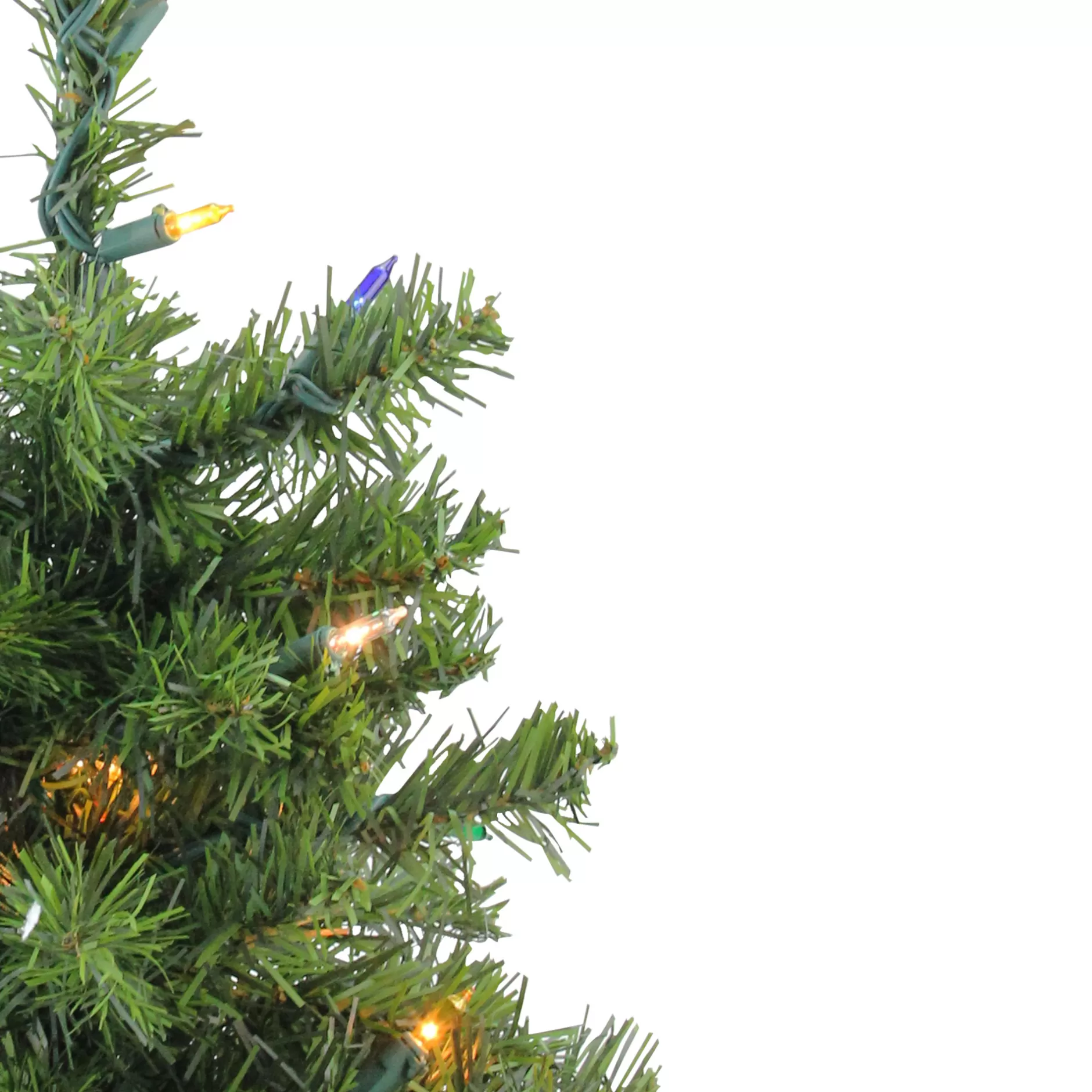 Cheap 1.5' Pre-Lit Medium Two-Tone Pine Artificial Christmas Tree - Multicolor Lights Pre-Lit