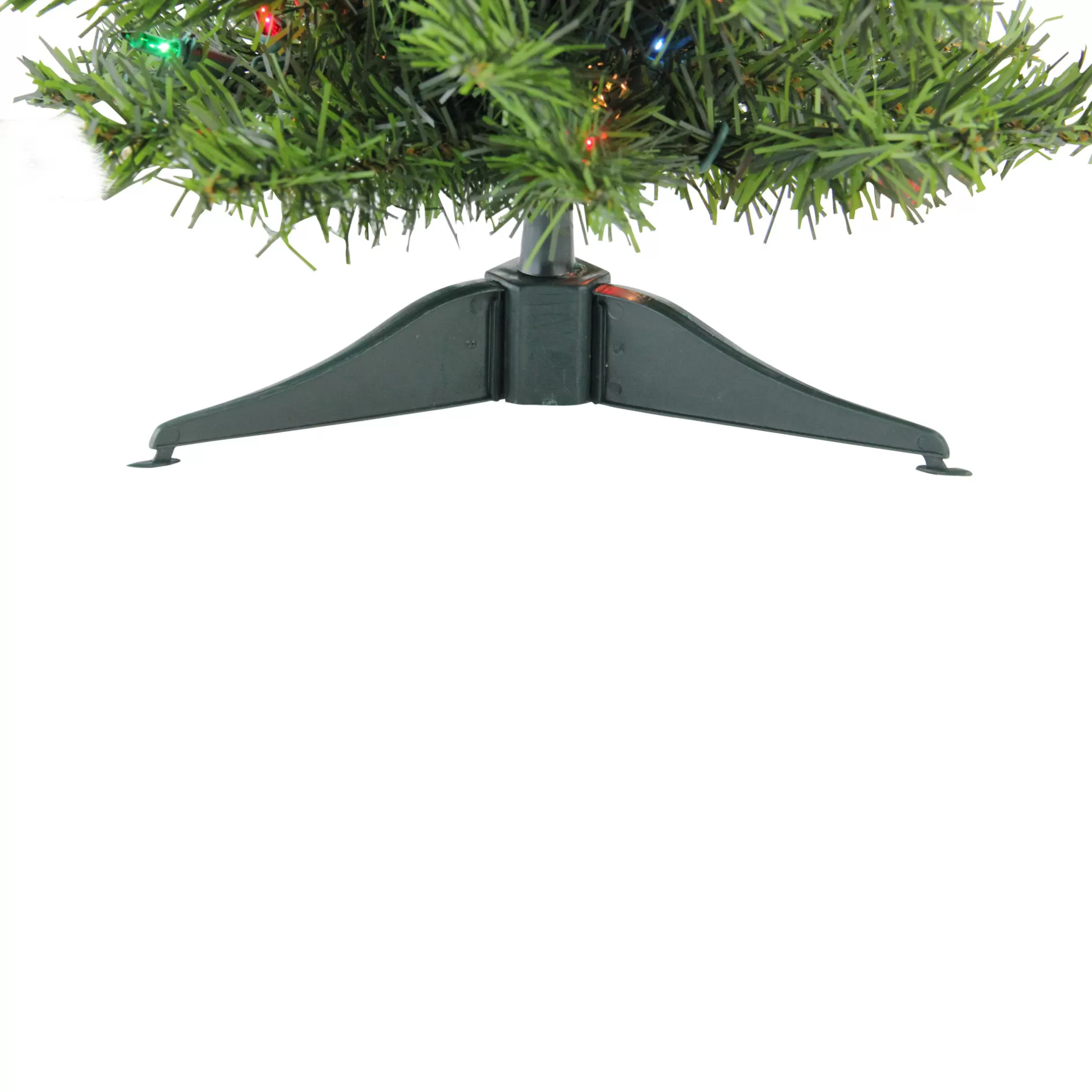 Cheap 1.5' Pre-Lit Medium Two-Tone Pine Artificial Christmas Tree - Multicolor Lights Pre-Lit