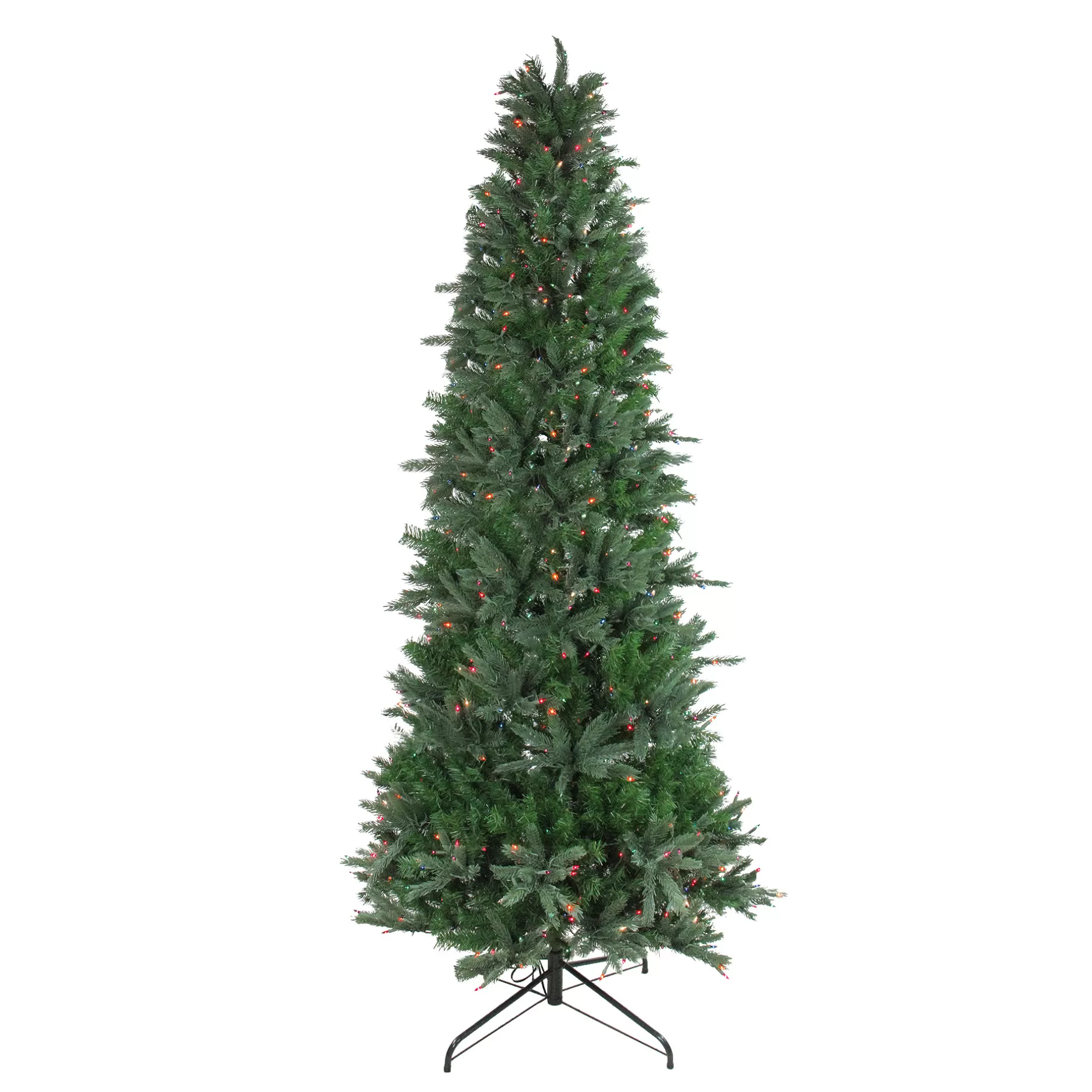 Online 6.5' Pre-Lit Medium Vermont Fir Instant Shape Artificial Christmas Tree - Multicolor Dura-Lit Lights Pre-Lit