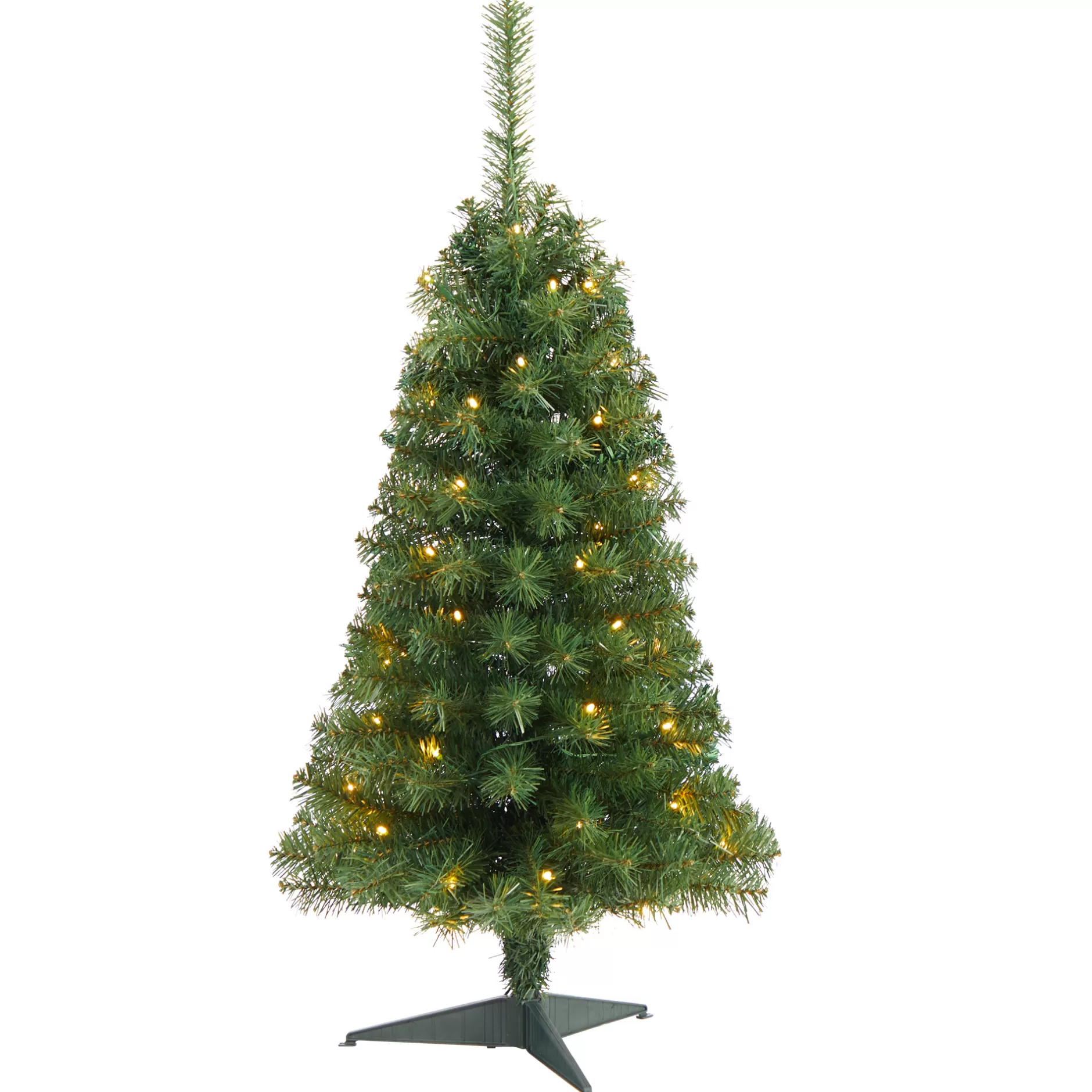 Flash Sale 3' Pre-Lit Mini Artificial Christmas Tree, Clear Led Lights Colorful